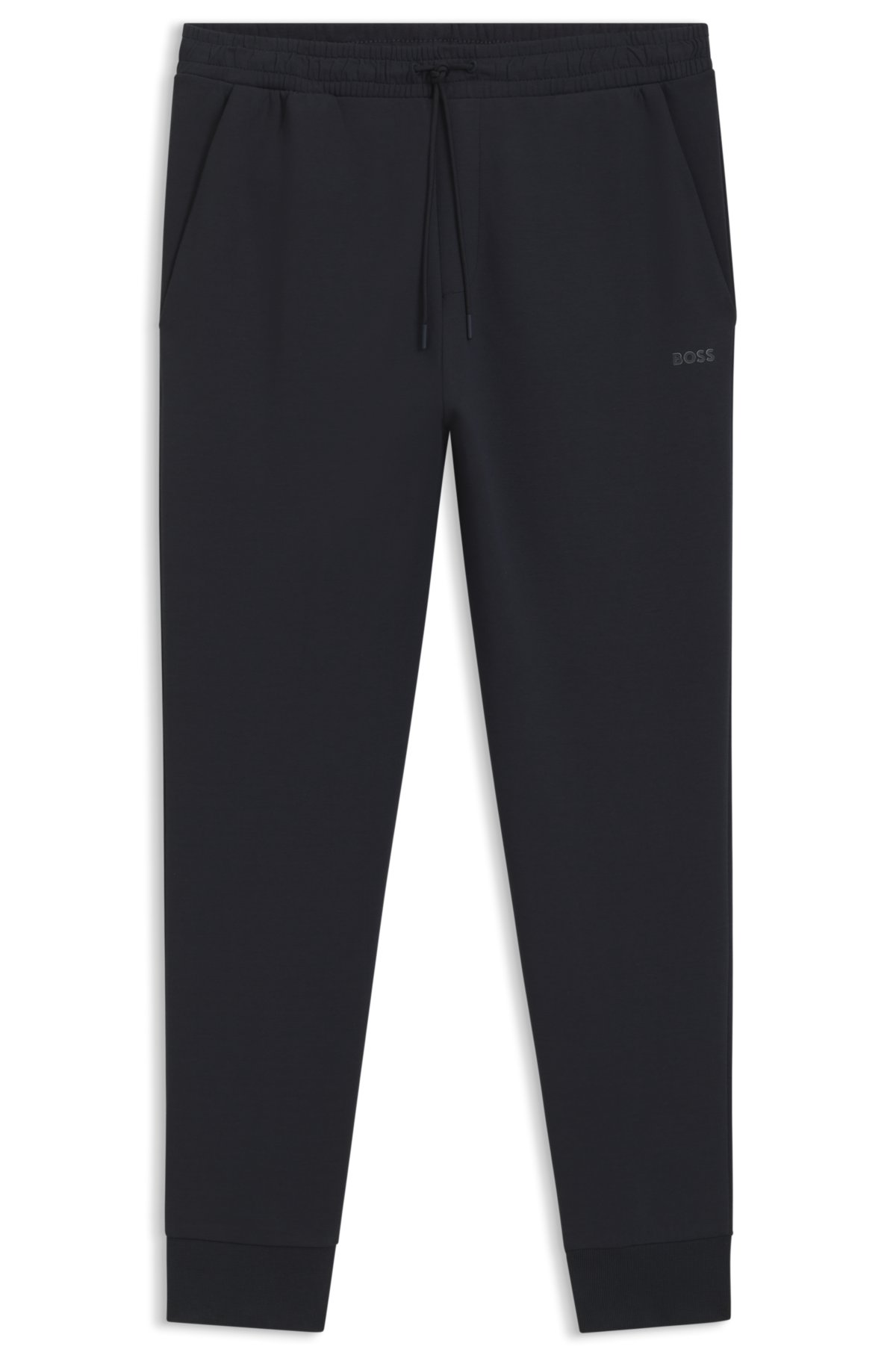 Pantalones de chándal de algodón elástico con estampado de logotipo