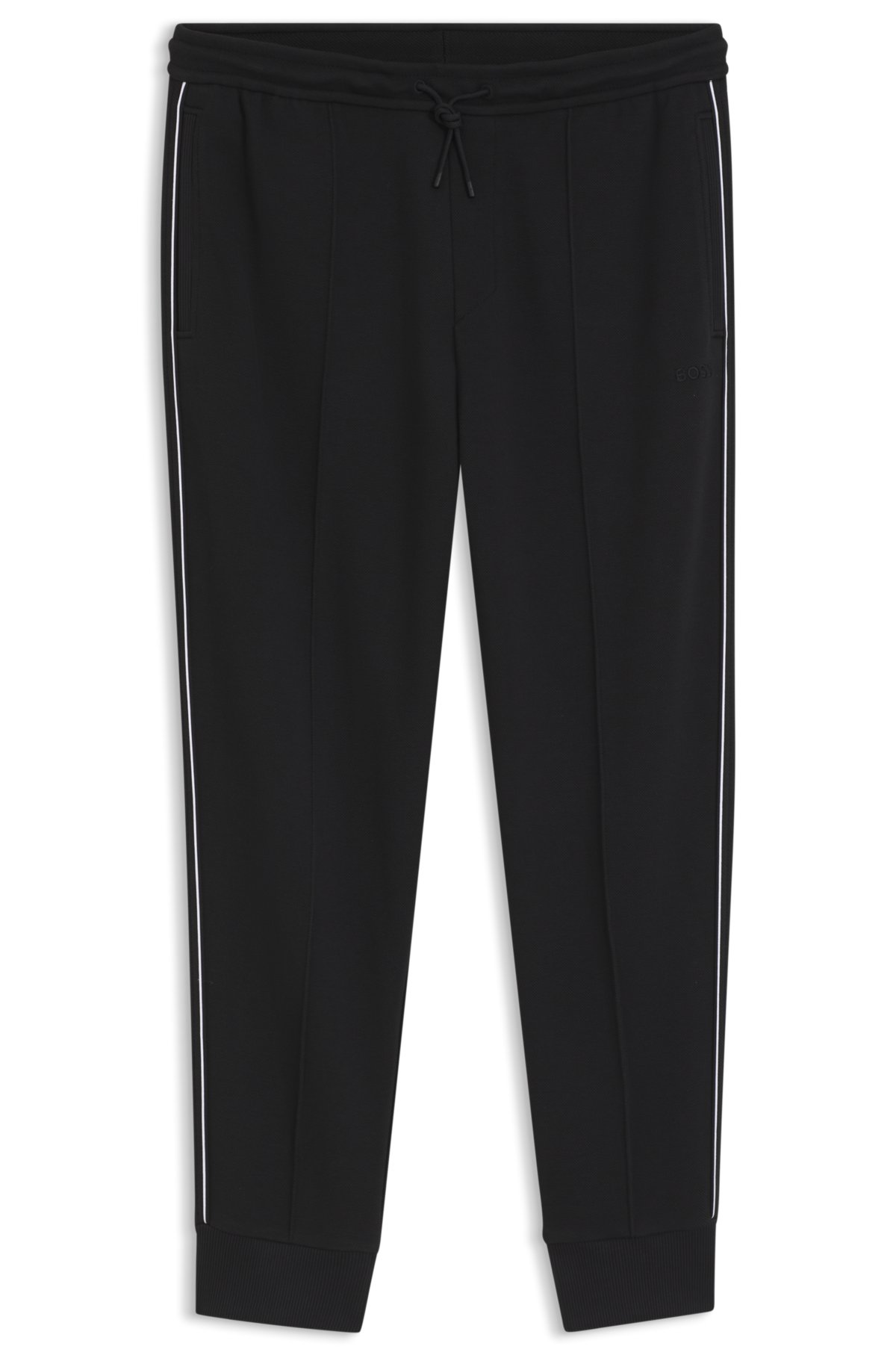 Pantalones de chándal con detalles de costura en mezcla de algodón