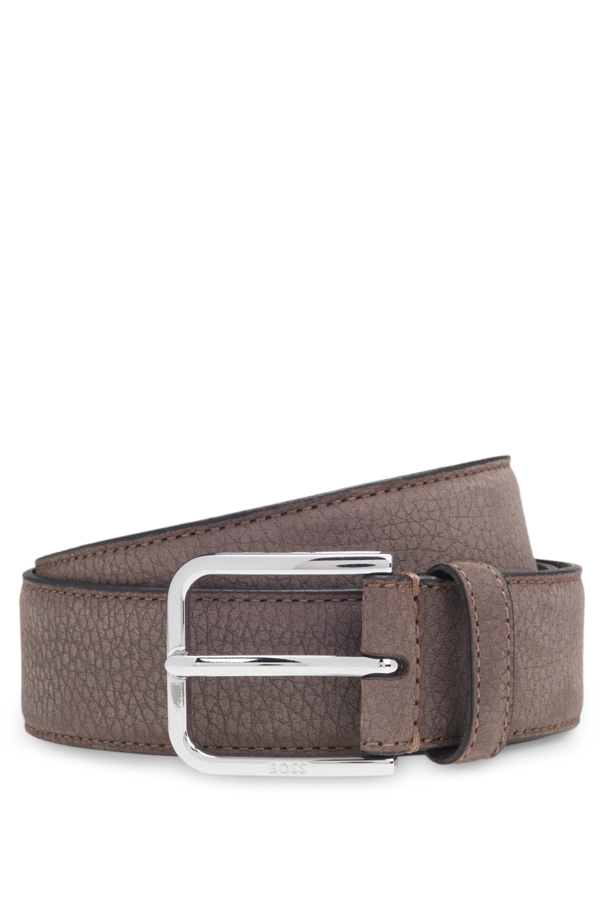 Cinturón con hebilla de pin en nubuck italiano