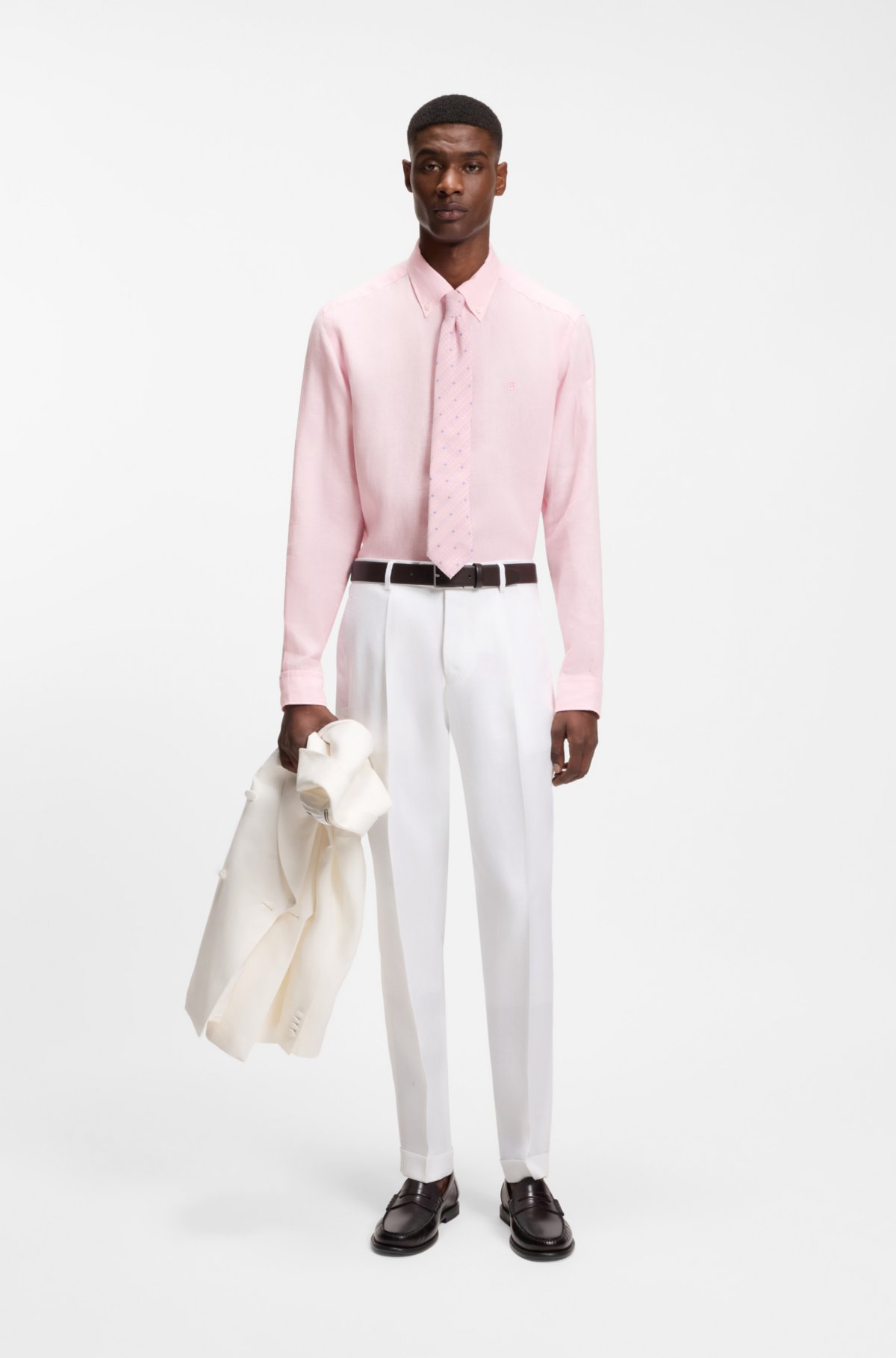 Camisa de corte regular en lino