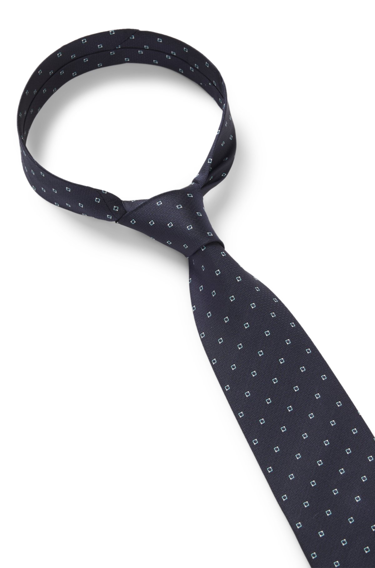 Nó con diseño jacquard en seda