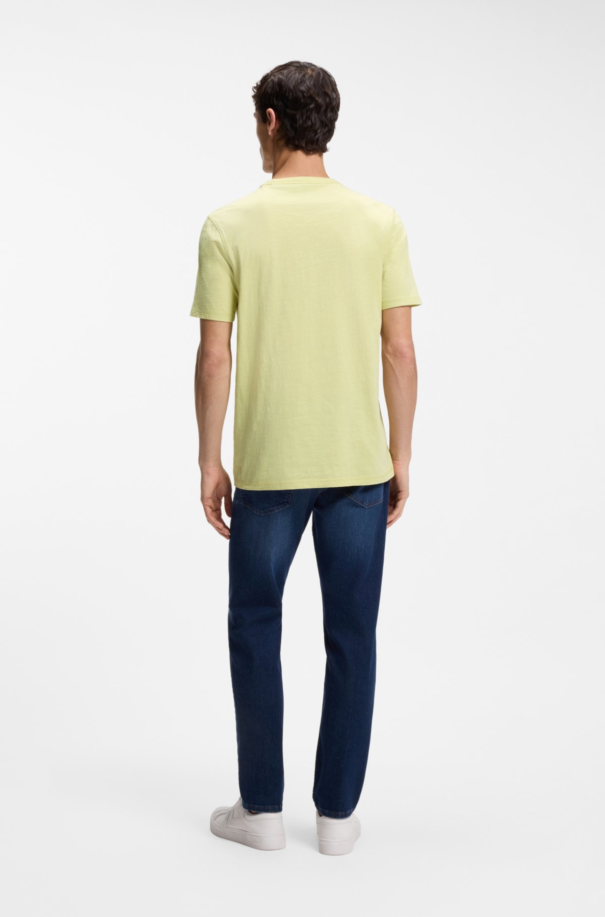 Camiseta de algodón con detalles de logotipo