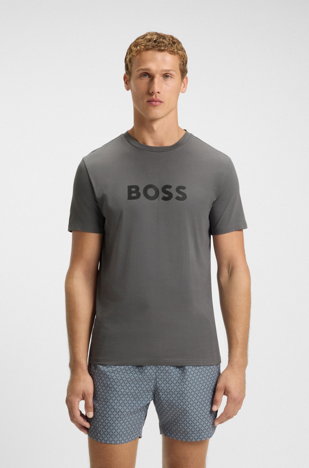 Camiseta de algodón con estampado de logotipo