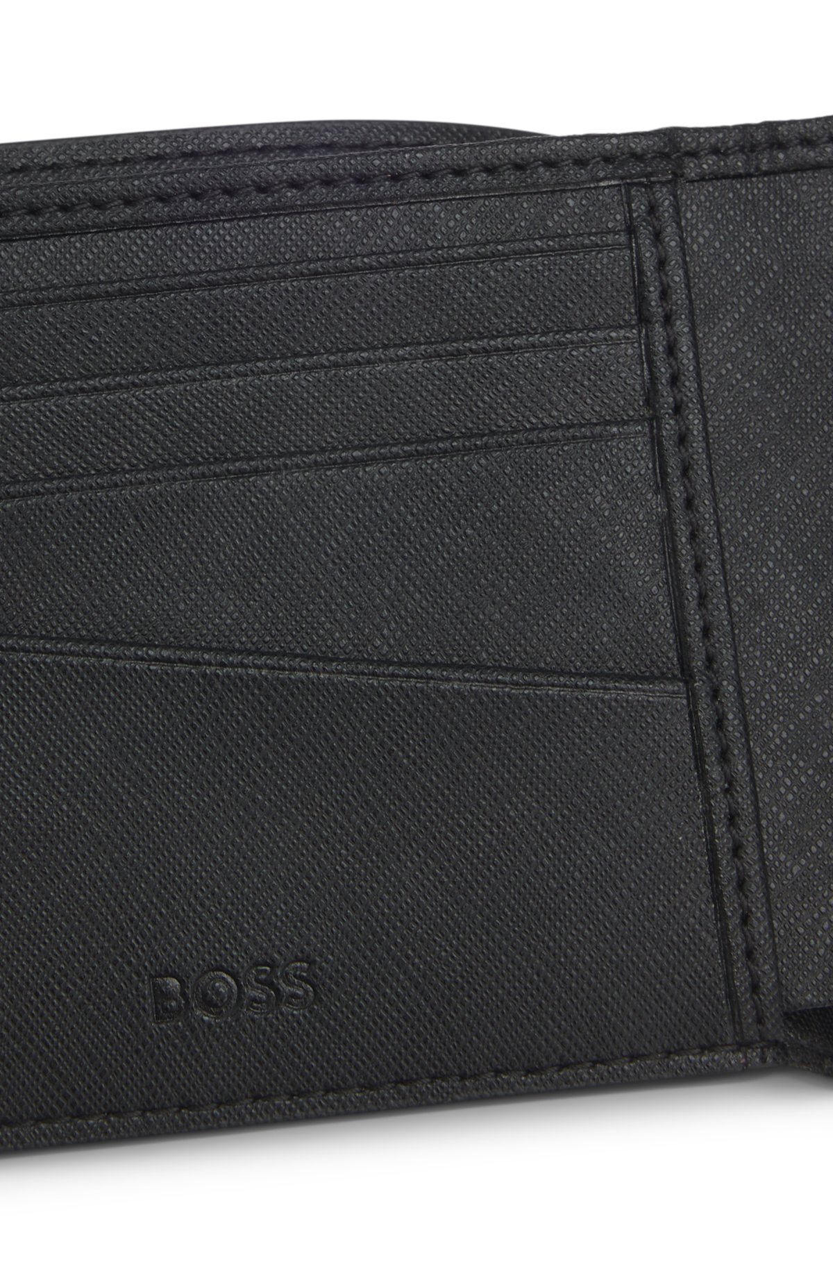 Billetera de tipo billfold con motivo de monograma perforado