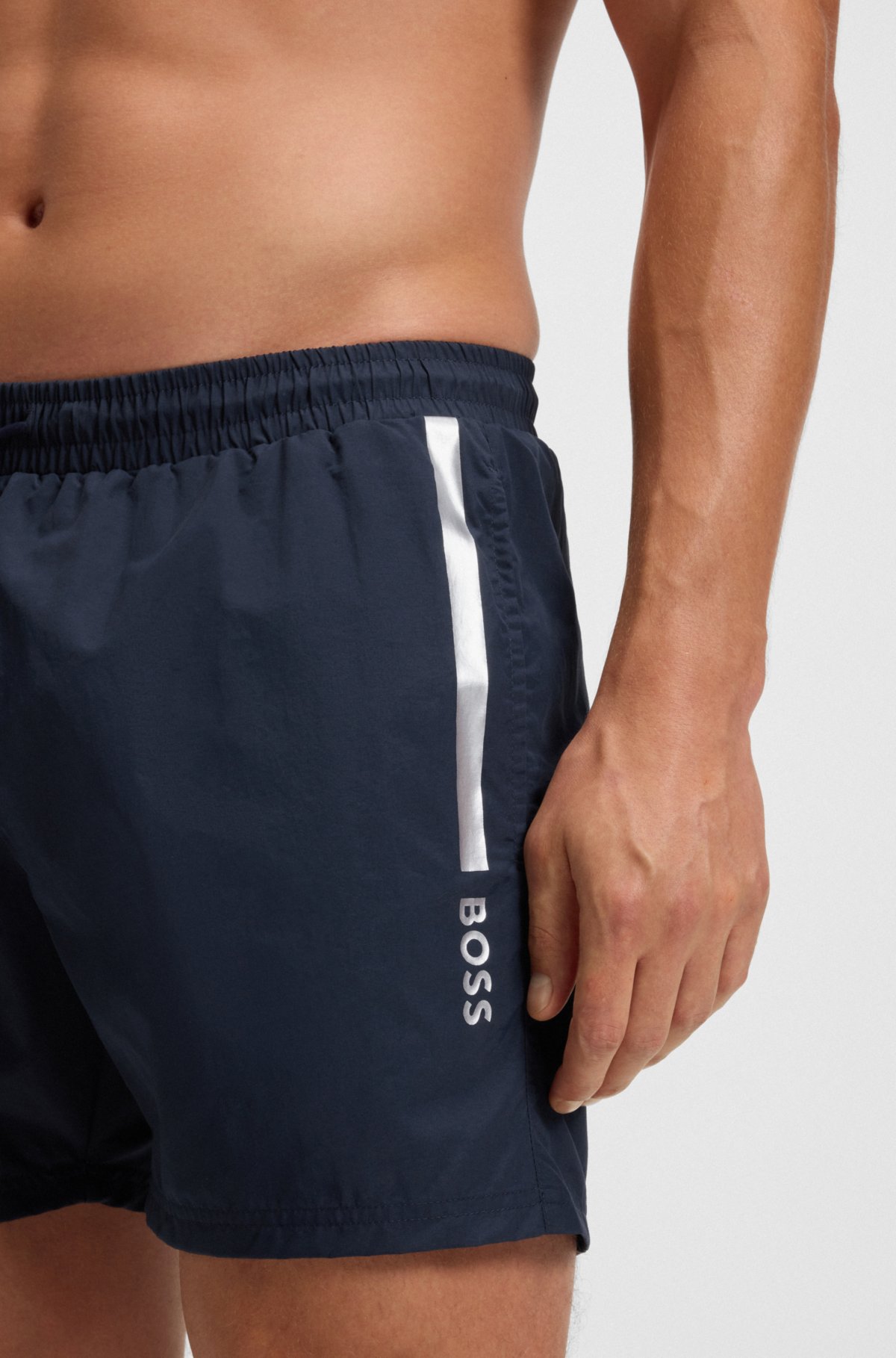 Bermudas de baño con logotipo estampado en foil
