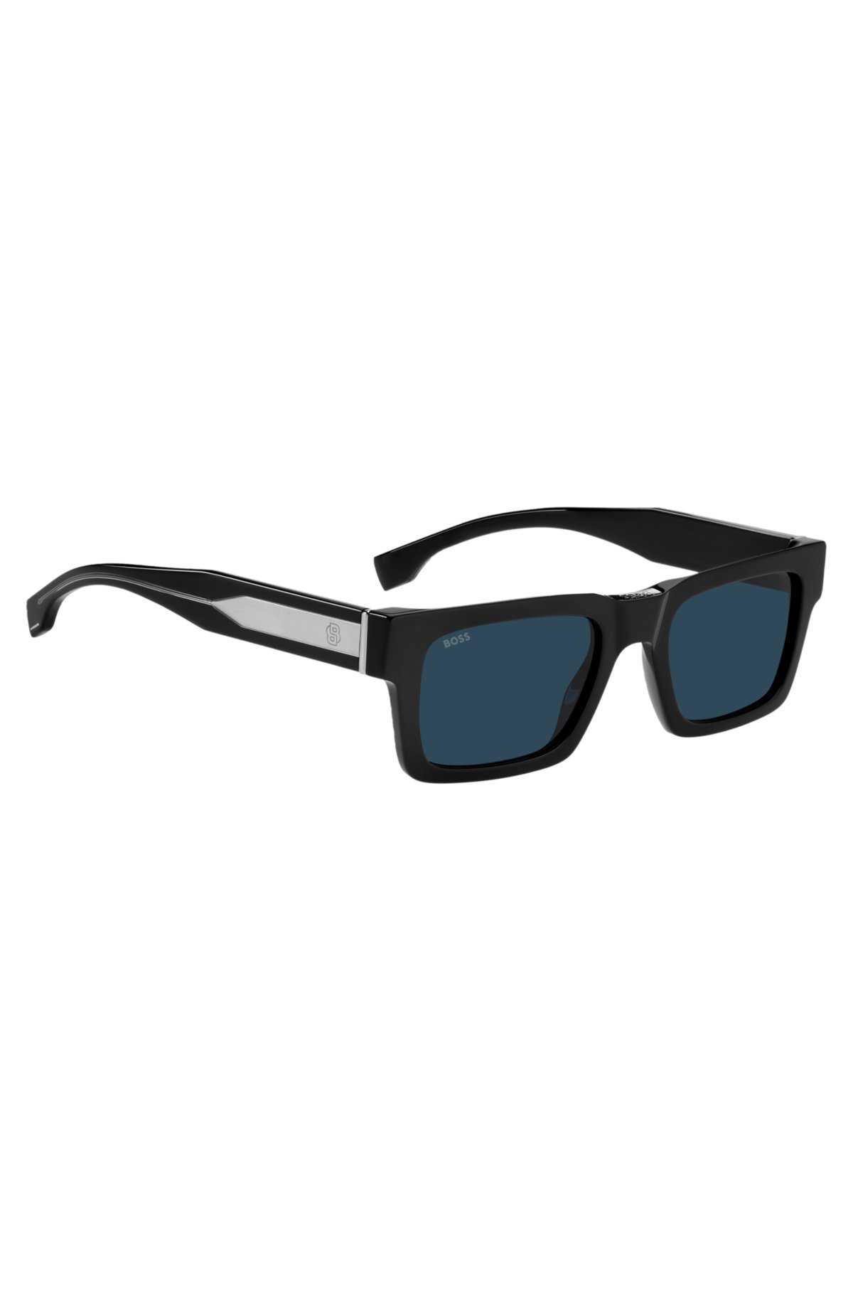 Gafas de sol de acetato negro con monograma Double B