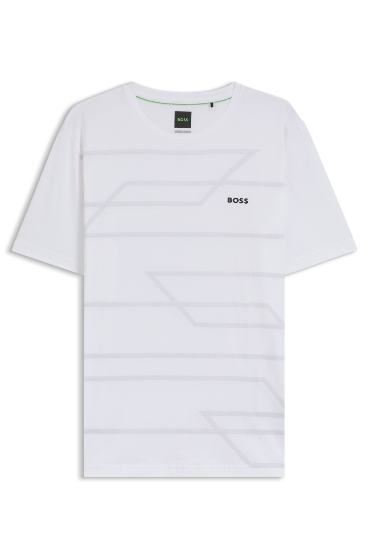 Camiseta de algodón jersey con estampado melange