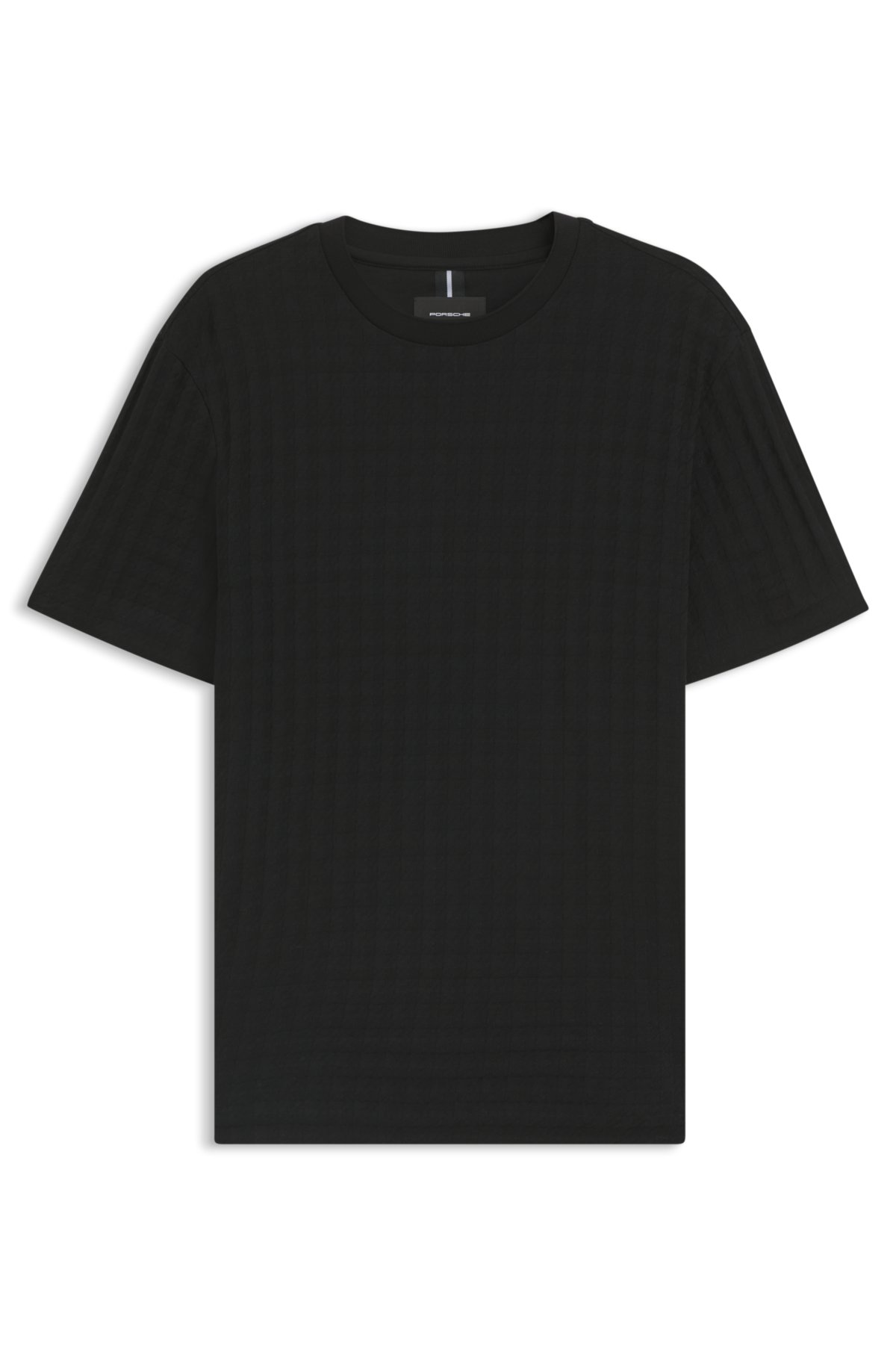 Camiseta de algodón mercerizado con estampado houndstooth de Porsche x BOSS