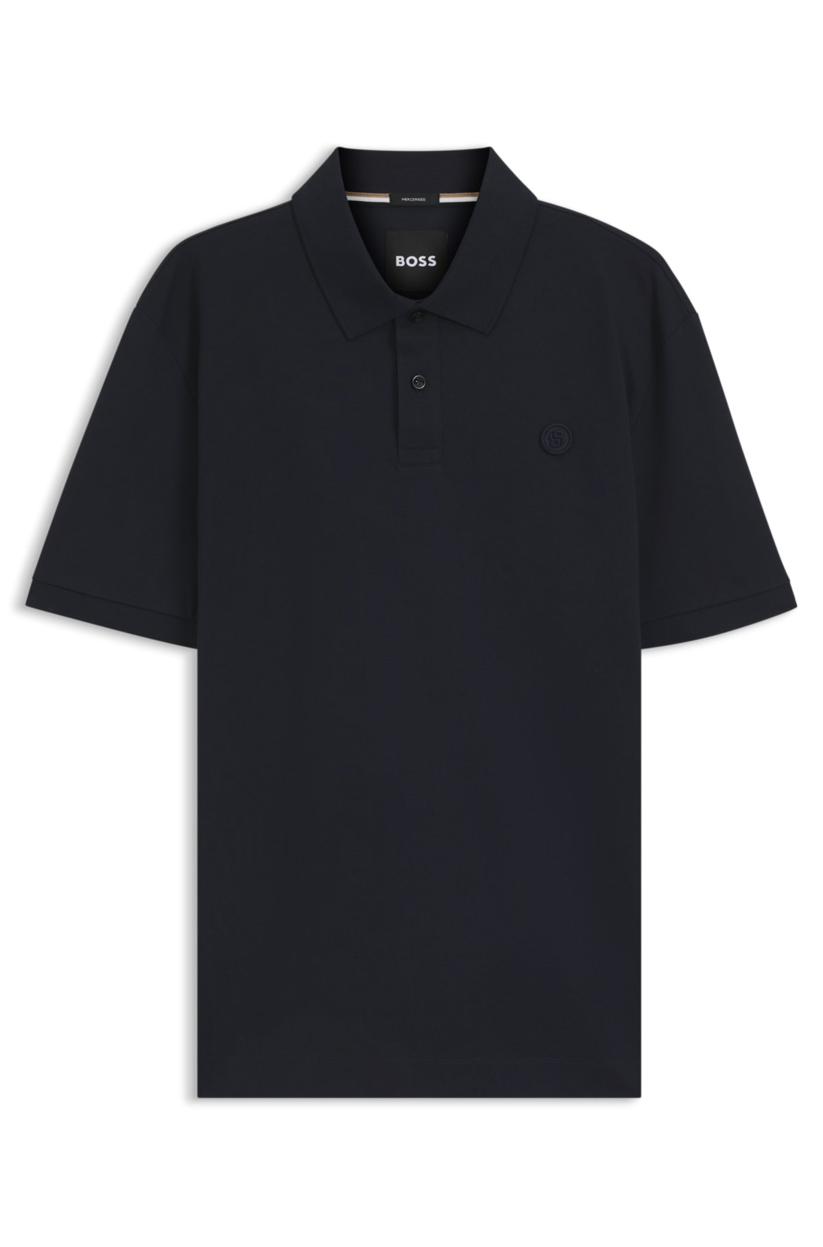 Camiseta de piqué de algodón mercerizado con monograma Double B