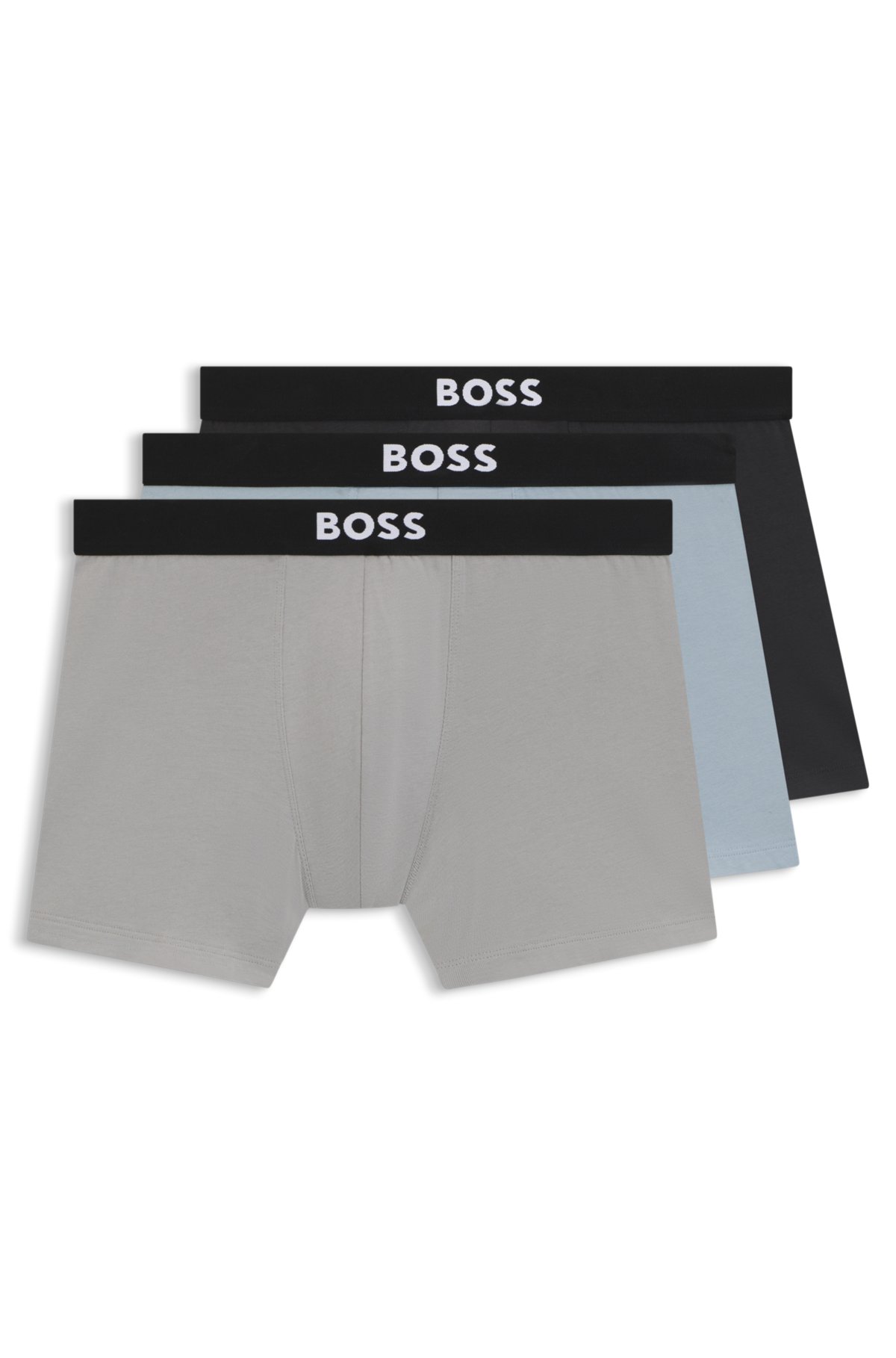 Trio de calzoncillos boxers en algodón elástico