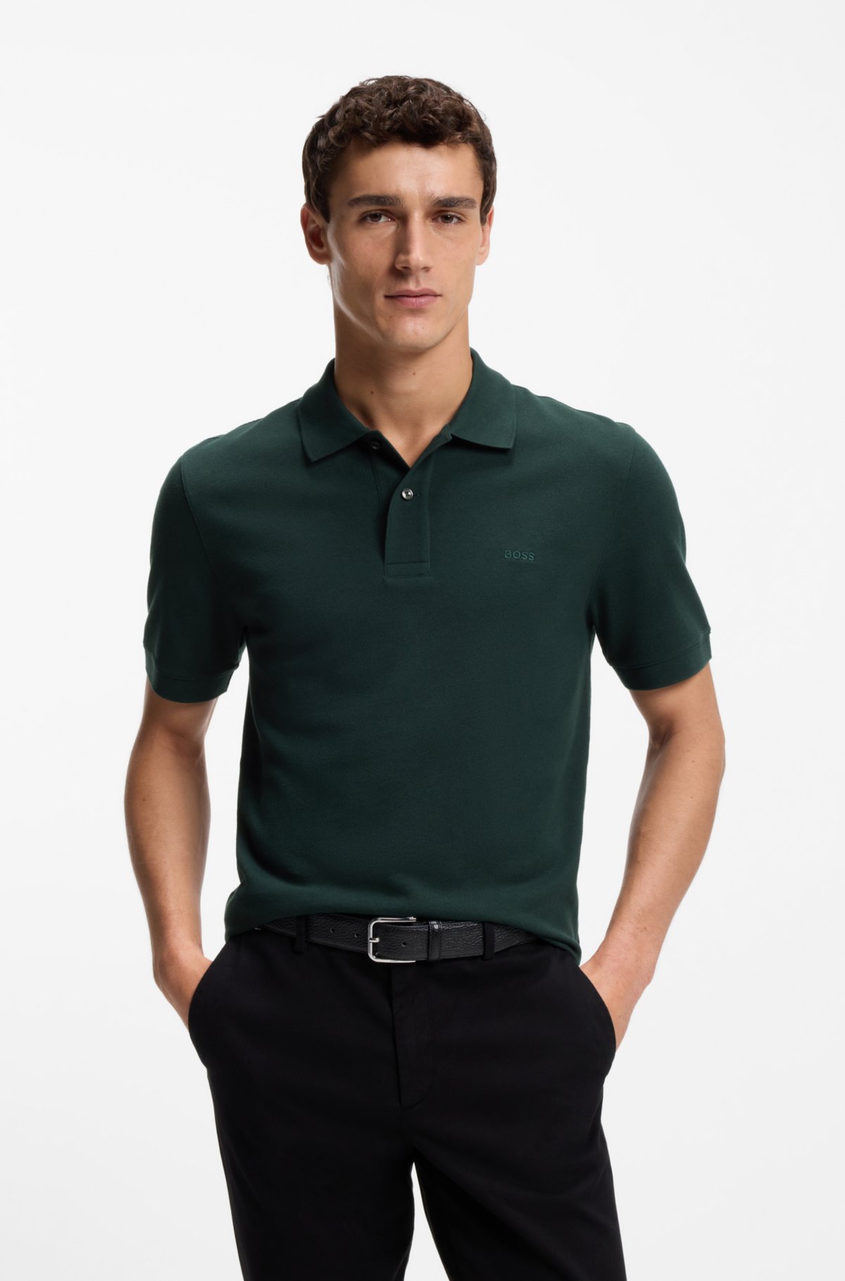 Camiseta polo Pallas de piqué de algodón con logotipo bordado