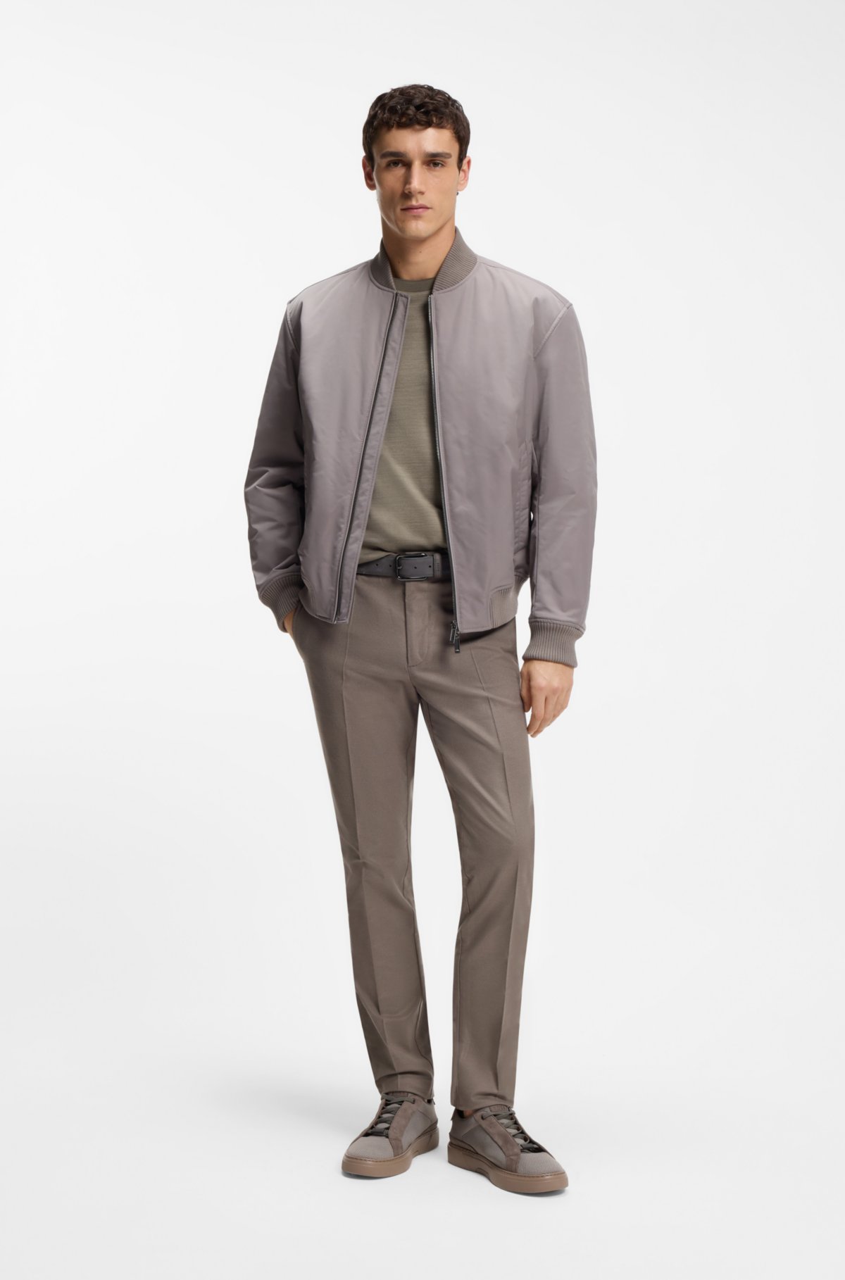 Camiseta BOSS x ASTON MARTIN en jacquard de algodón y lana