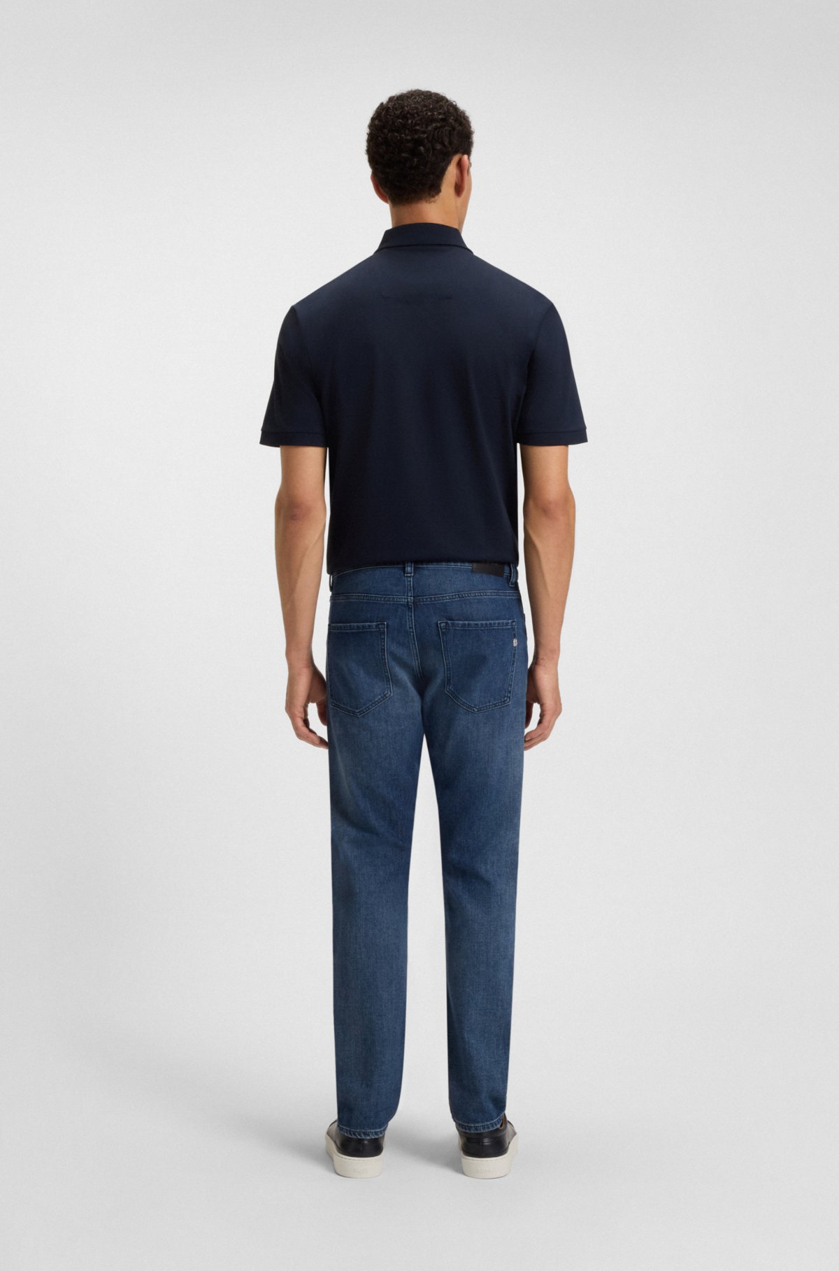 Pantalones vaqueros ajustados azul Delaware en denim con elasticidad mecánica