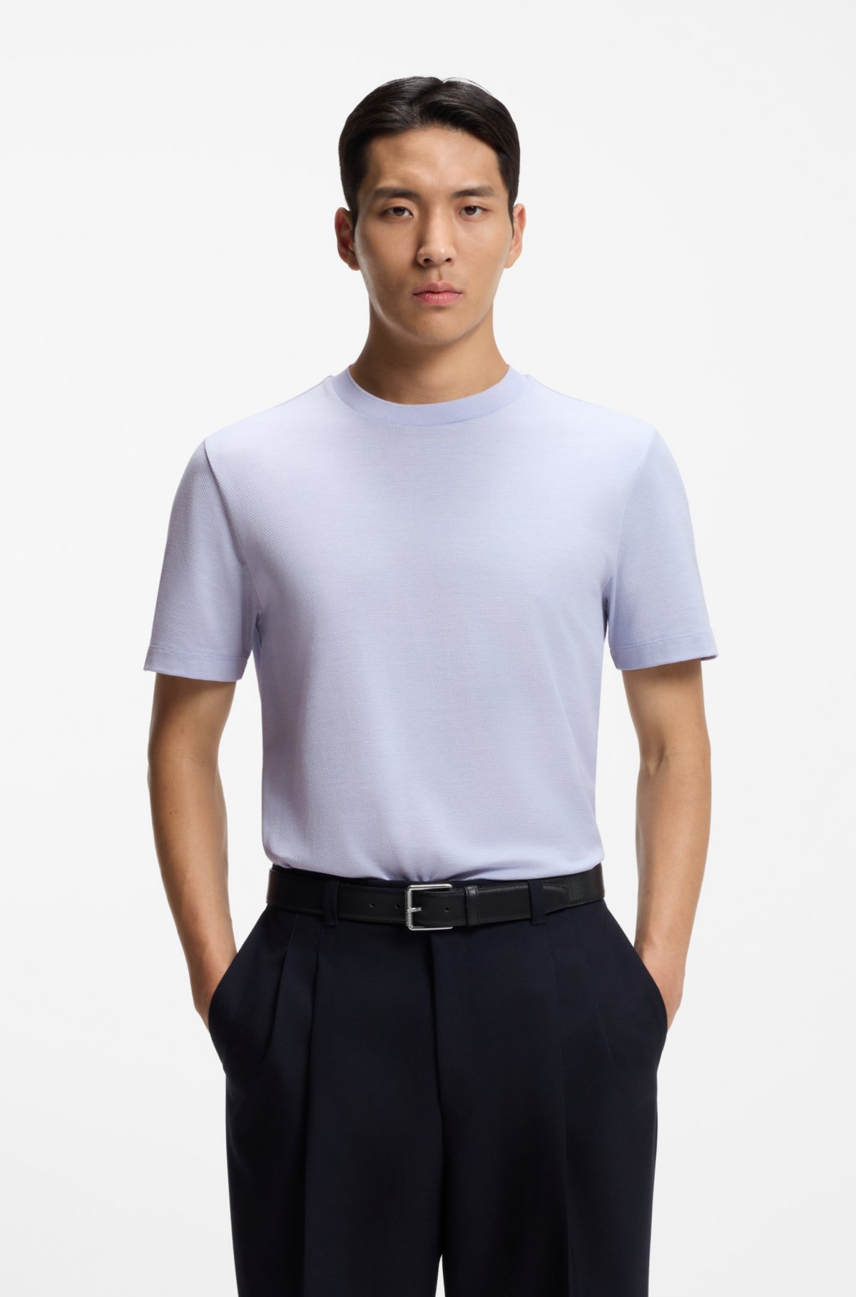 Camiseta de estructura de burbujas en algodón