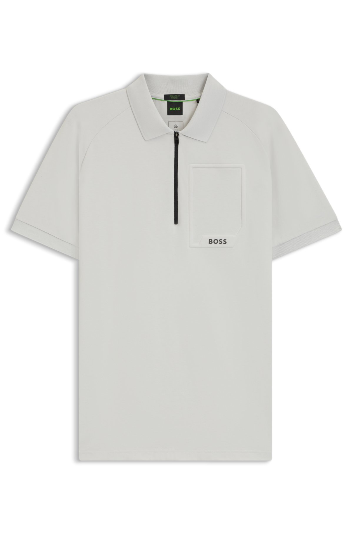 Camiseta polo con cuello de cremallera en tejido transpirable