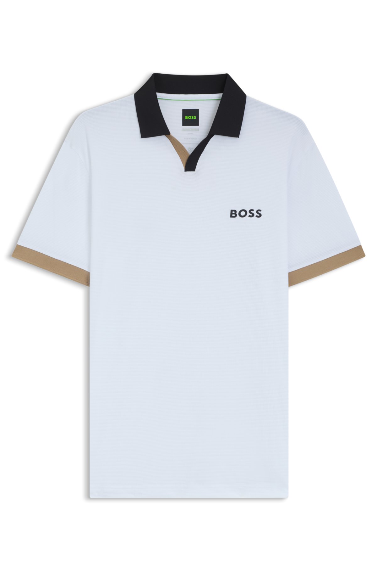 Camiseta de polo ajustada de color block activo en tejido ripstop