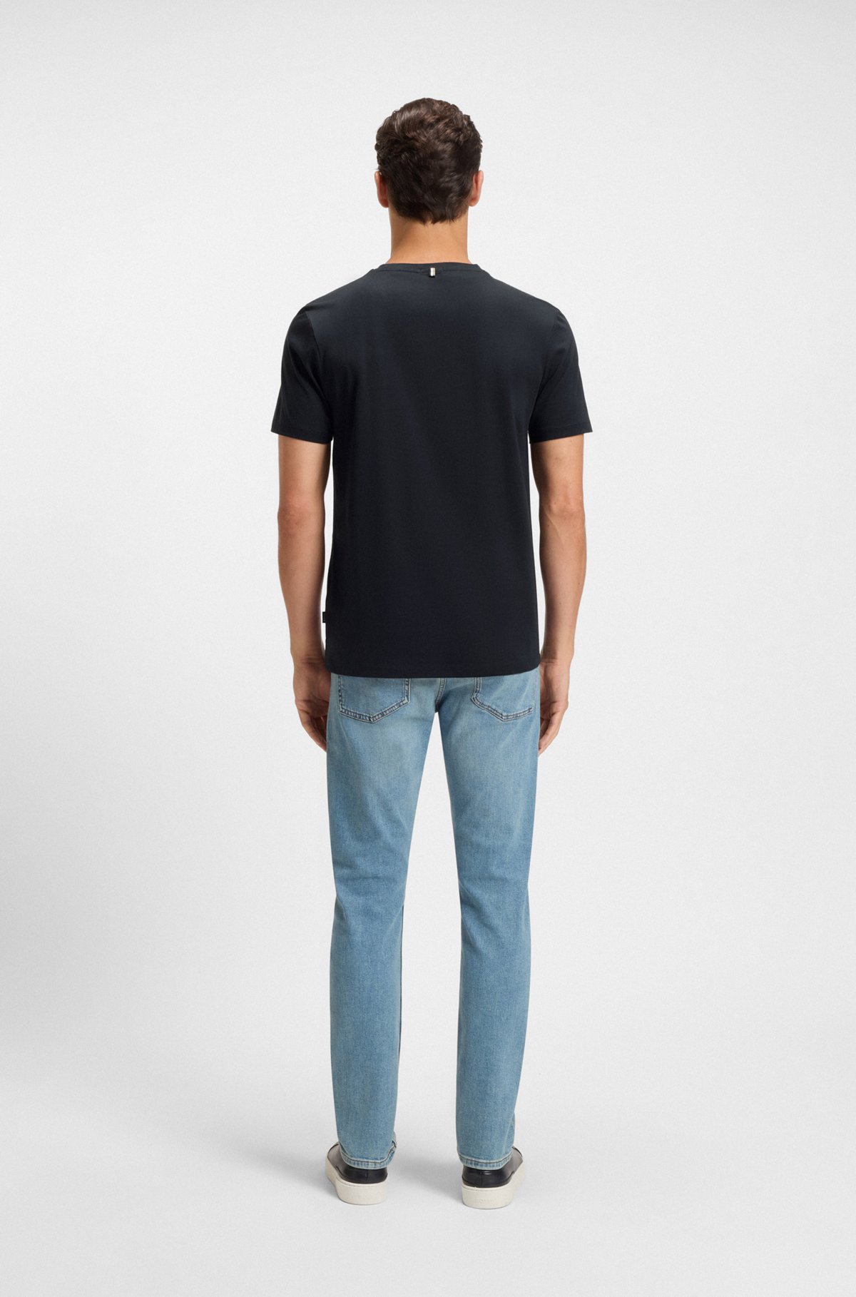 Camiseta ajustada de algodón mercerizado