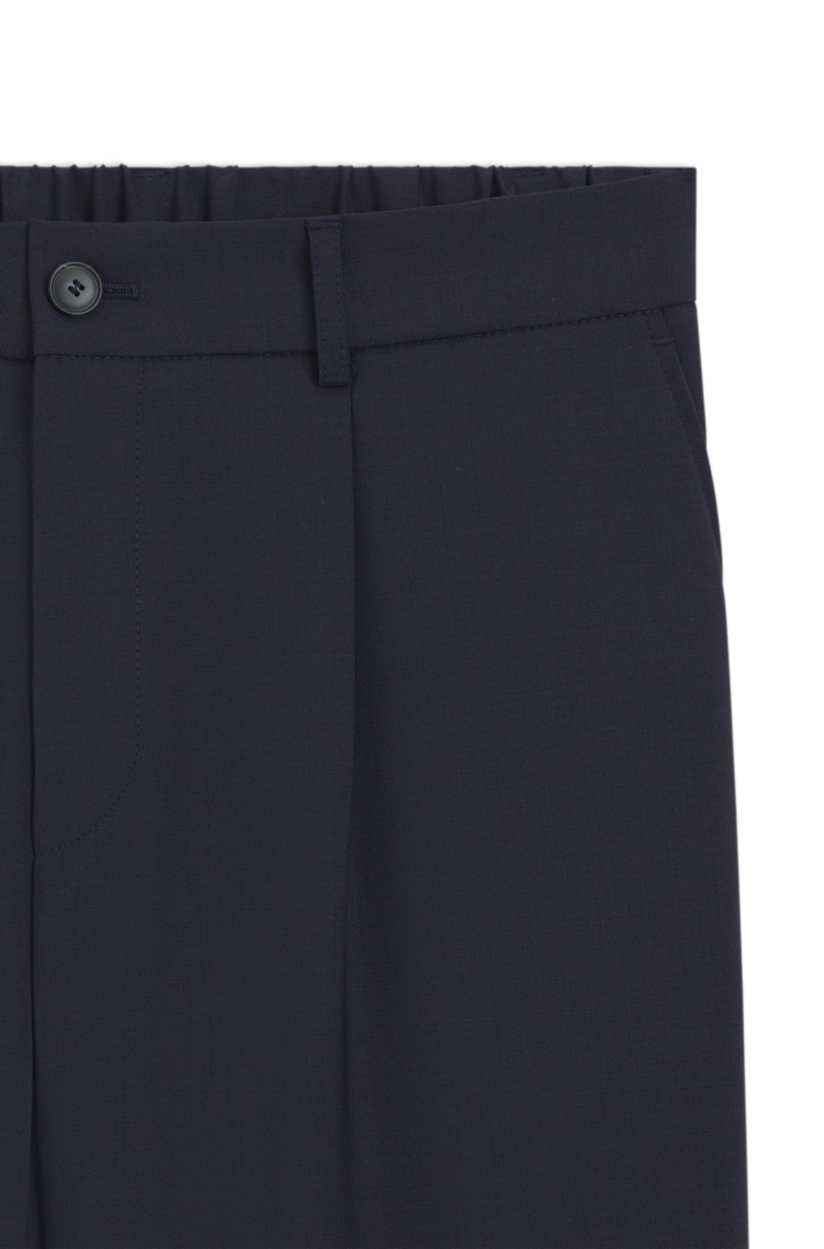 Pantalones de corte entallado lavables en mezcla de lana