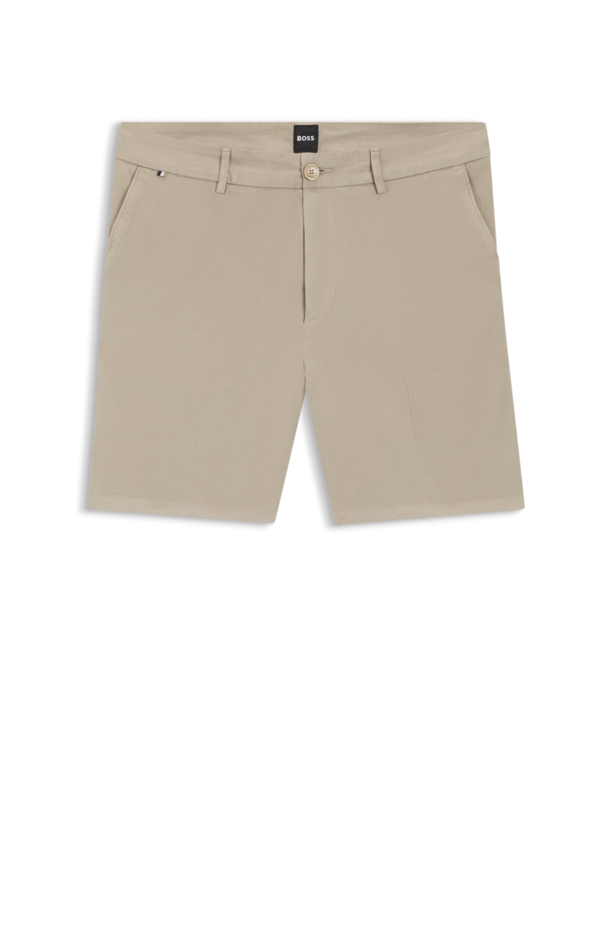 Pantalones cortos de corte moderno en tela de algodón elástico