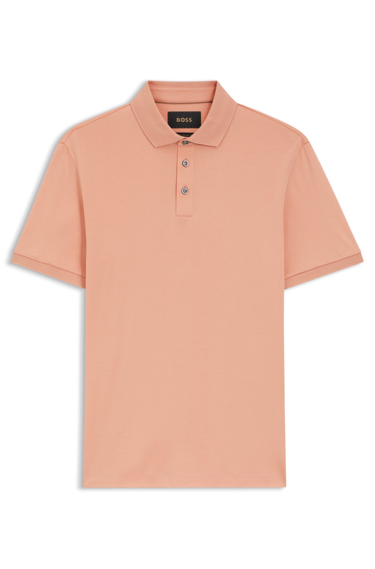 Camiseta polo de corte regular en algodón italiano mercerizado