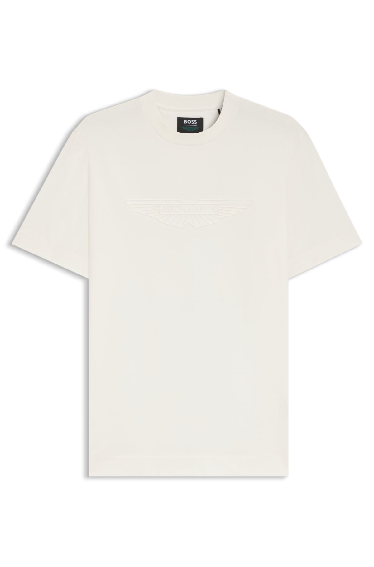 Camiseta de algodón mercerizado BOSS x ASTON MARTIN con detalle de ala