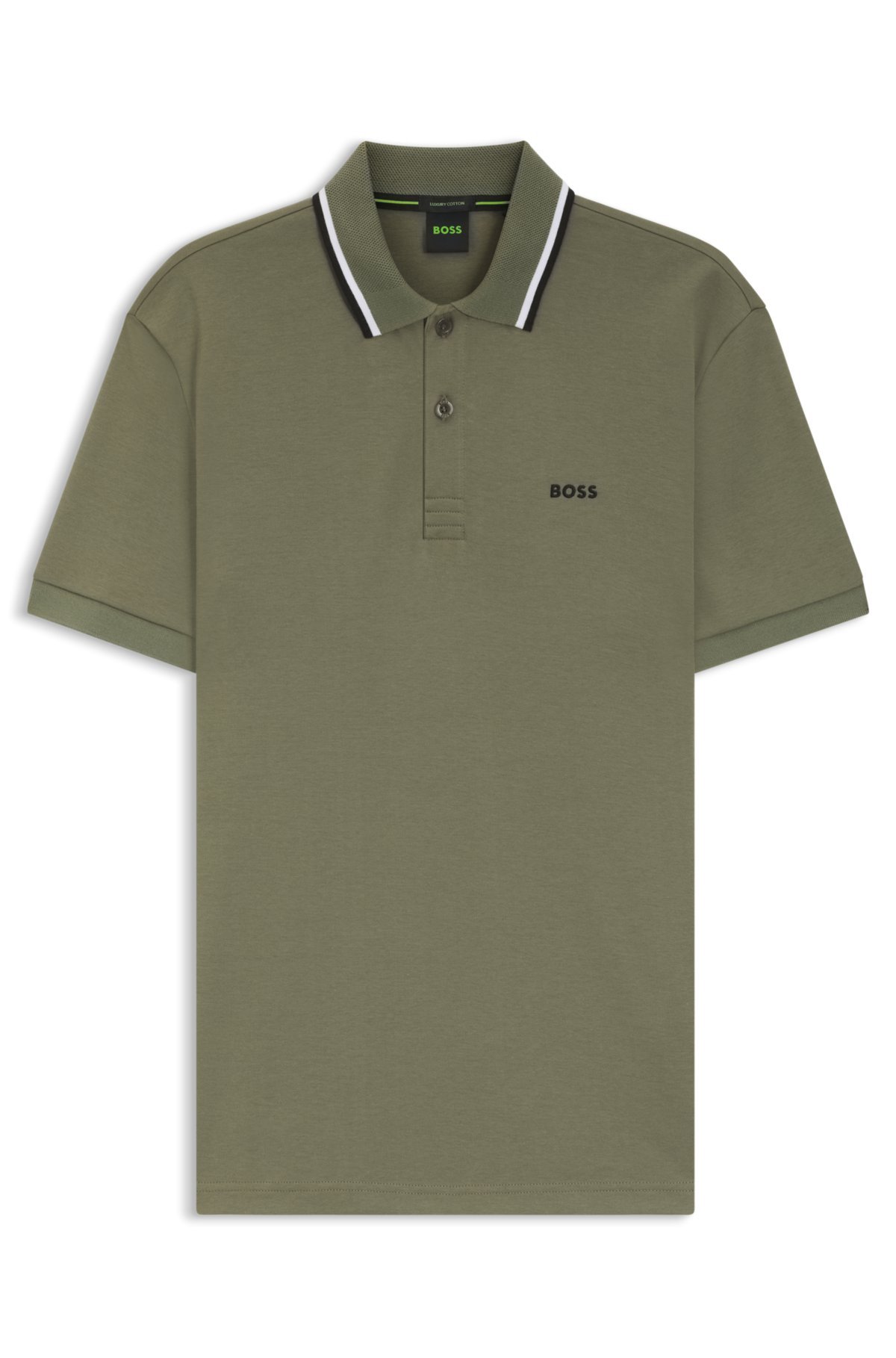 Camiseta de piqué ajustada de algodón interlock