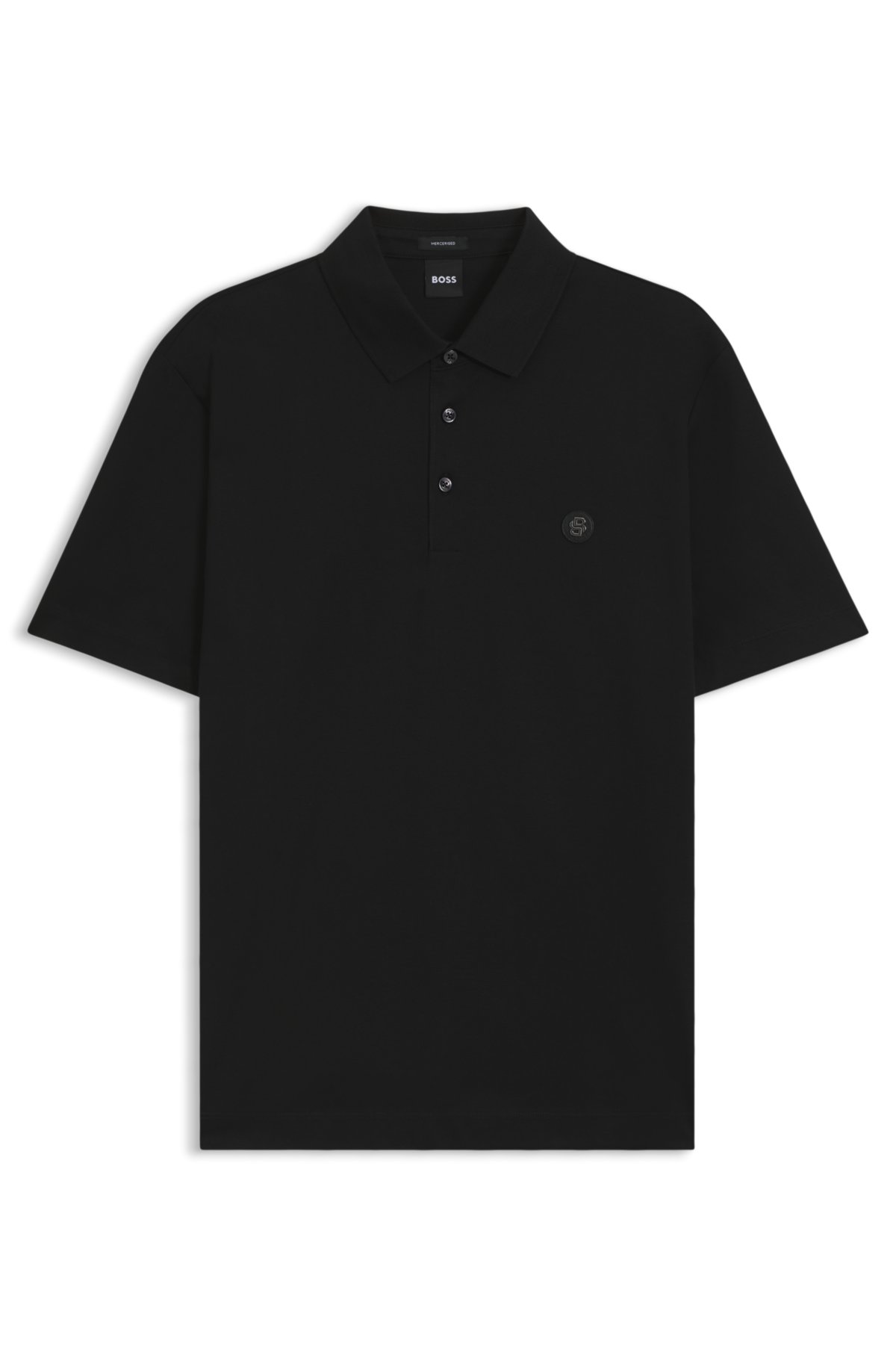 Camiseta de polo con doble monograma en algodón mercerizado