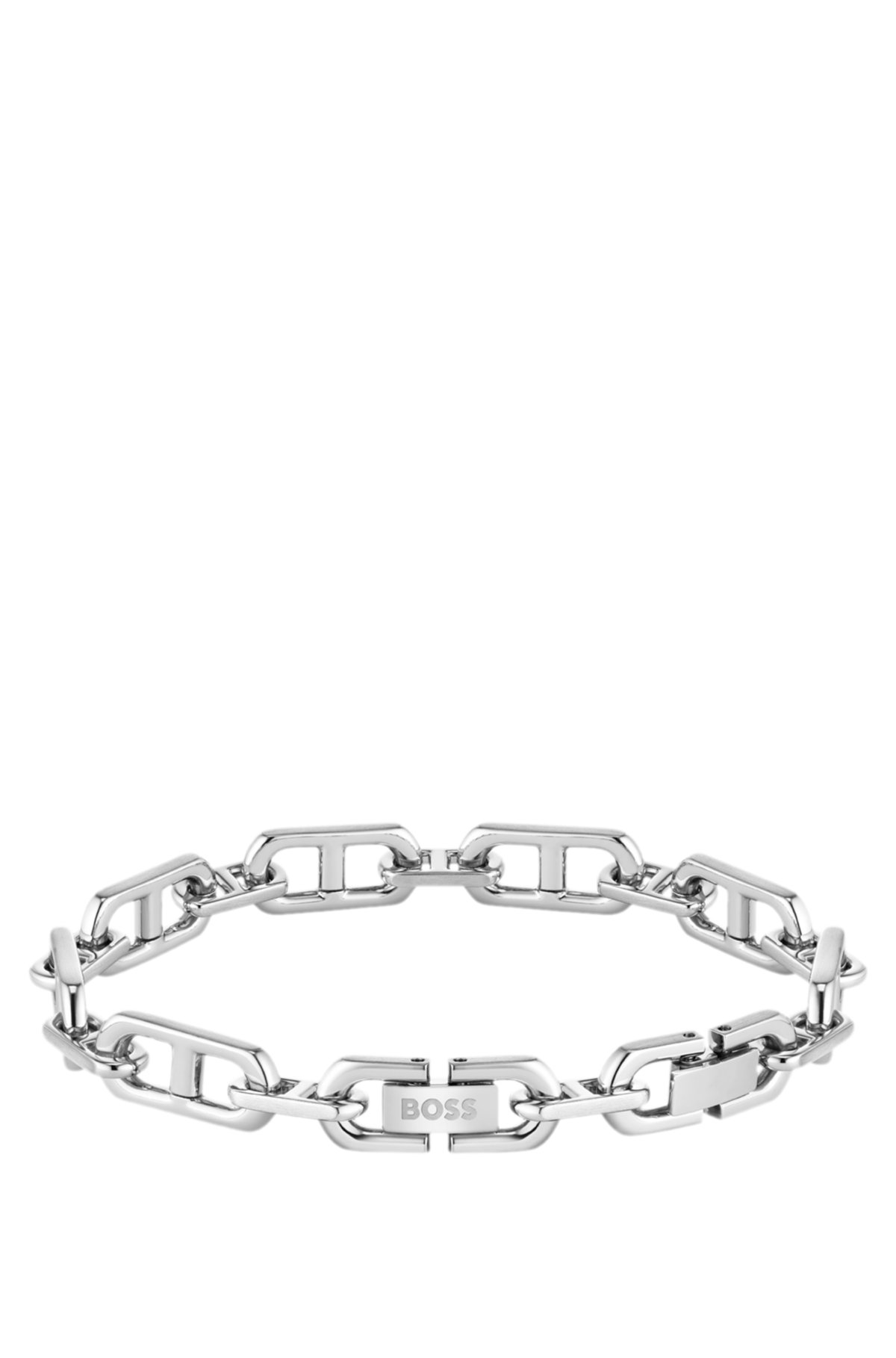 Pulsera de cadena pulida y cepillada