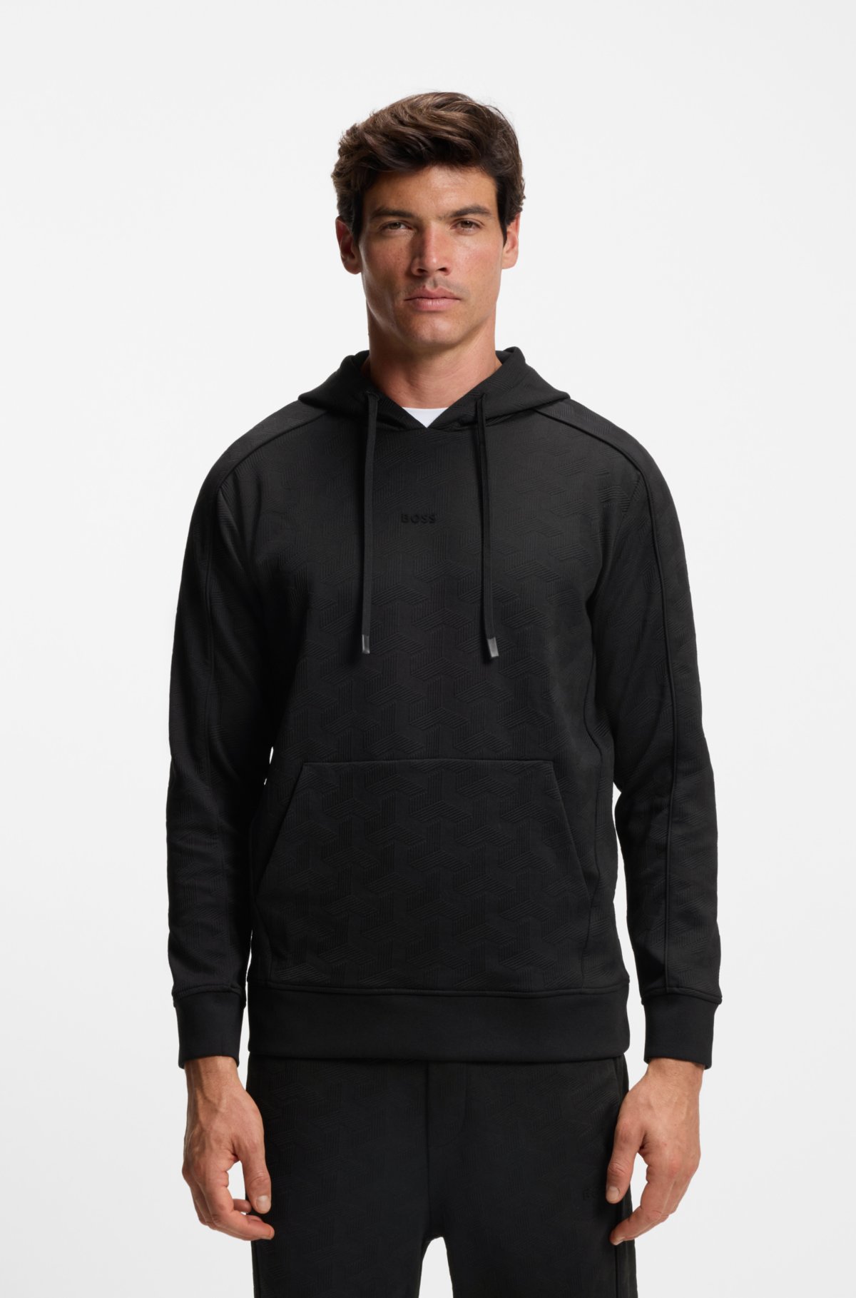 Sudadera de jacquard acolchado con corte regular