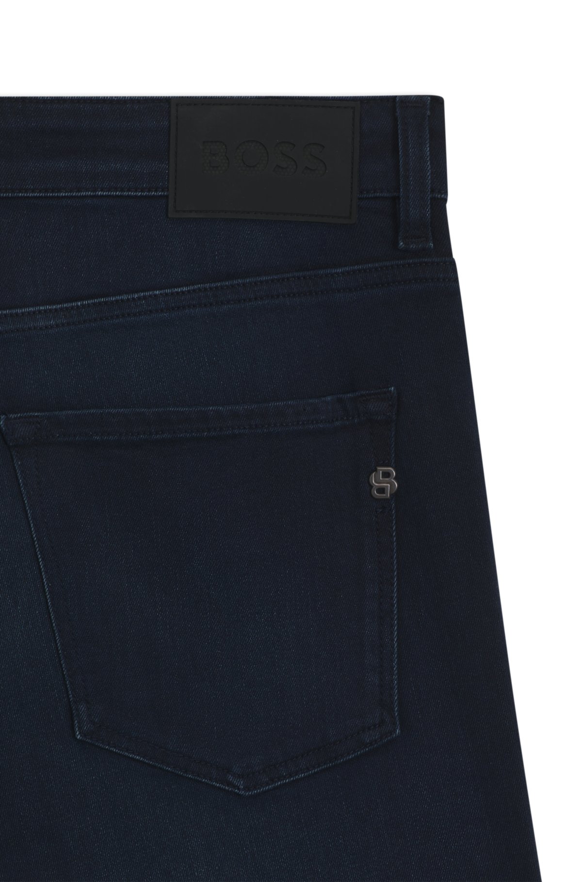 Pantalones vaqueros ajustados de color azul de Delaware en denim elástico