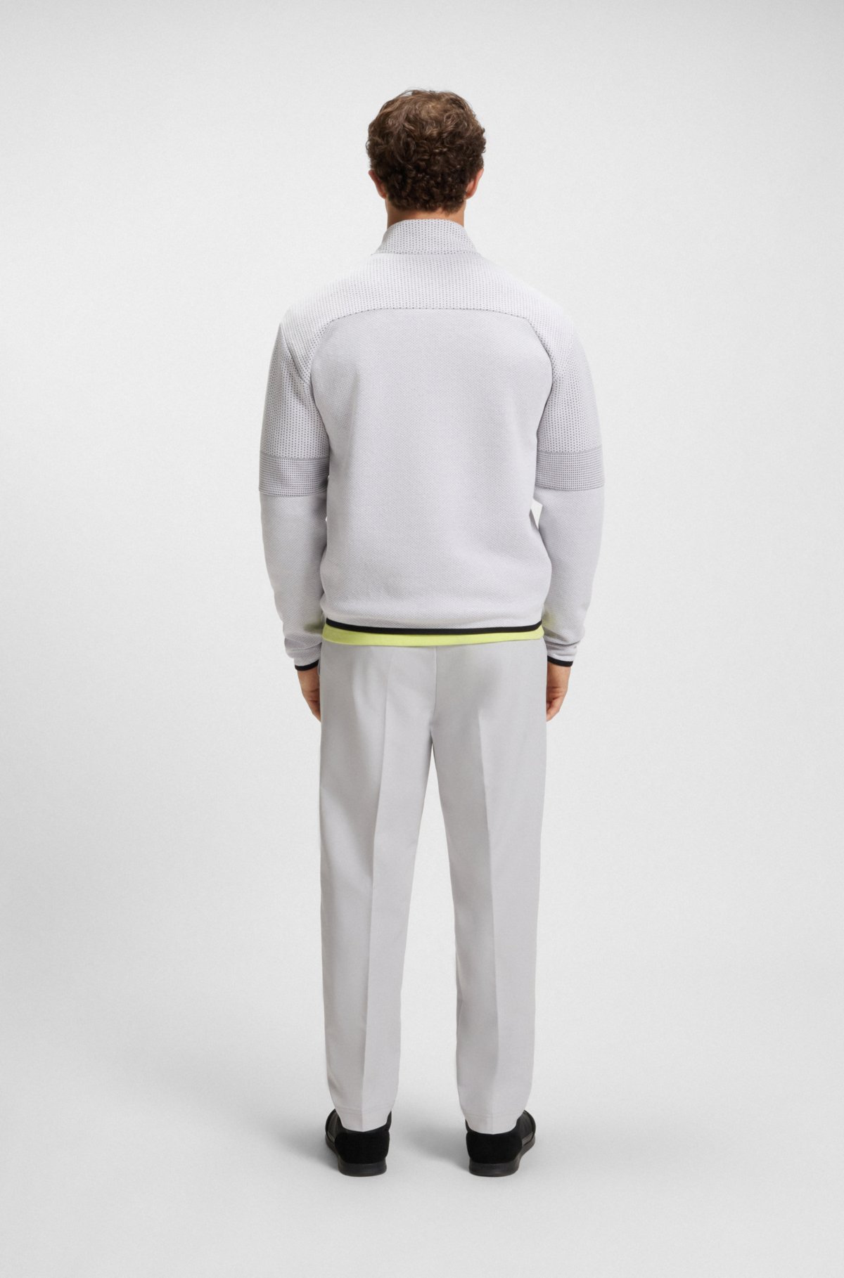 Sudadera de jacquard acolchado con corte relajado
