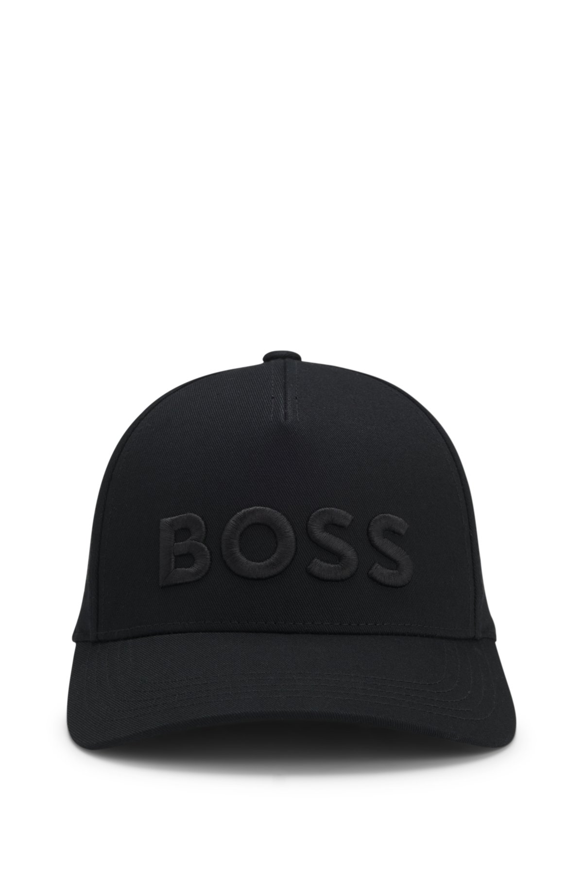 Gorra con logotipo bordado en tela de algodón