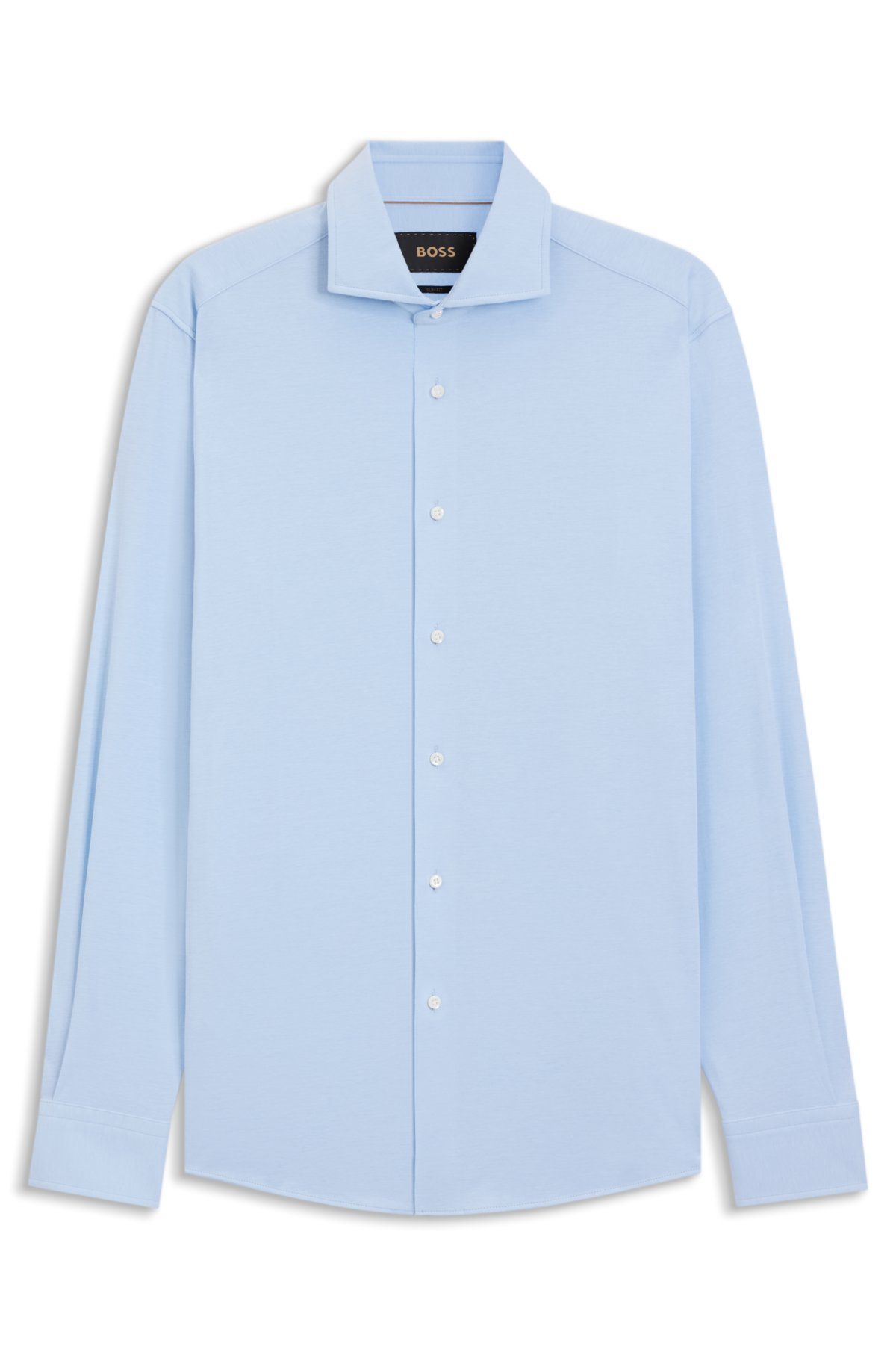 Camisa ajustada en mezcla de algodón resistente a arrugas