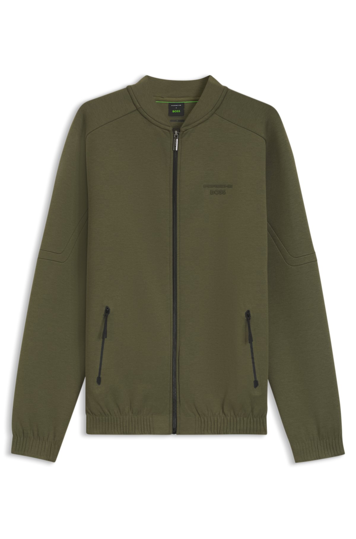 Sudadera con cremallera Porsche x BOSS con arte estampado