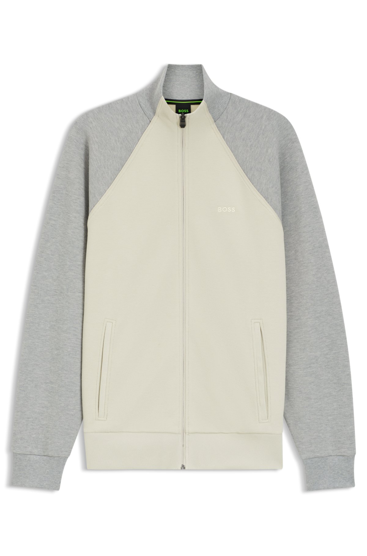 Sudadera con detalles de contraste en mezcla de algodón