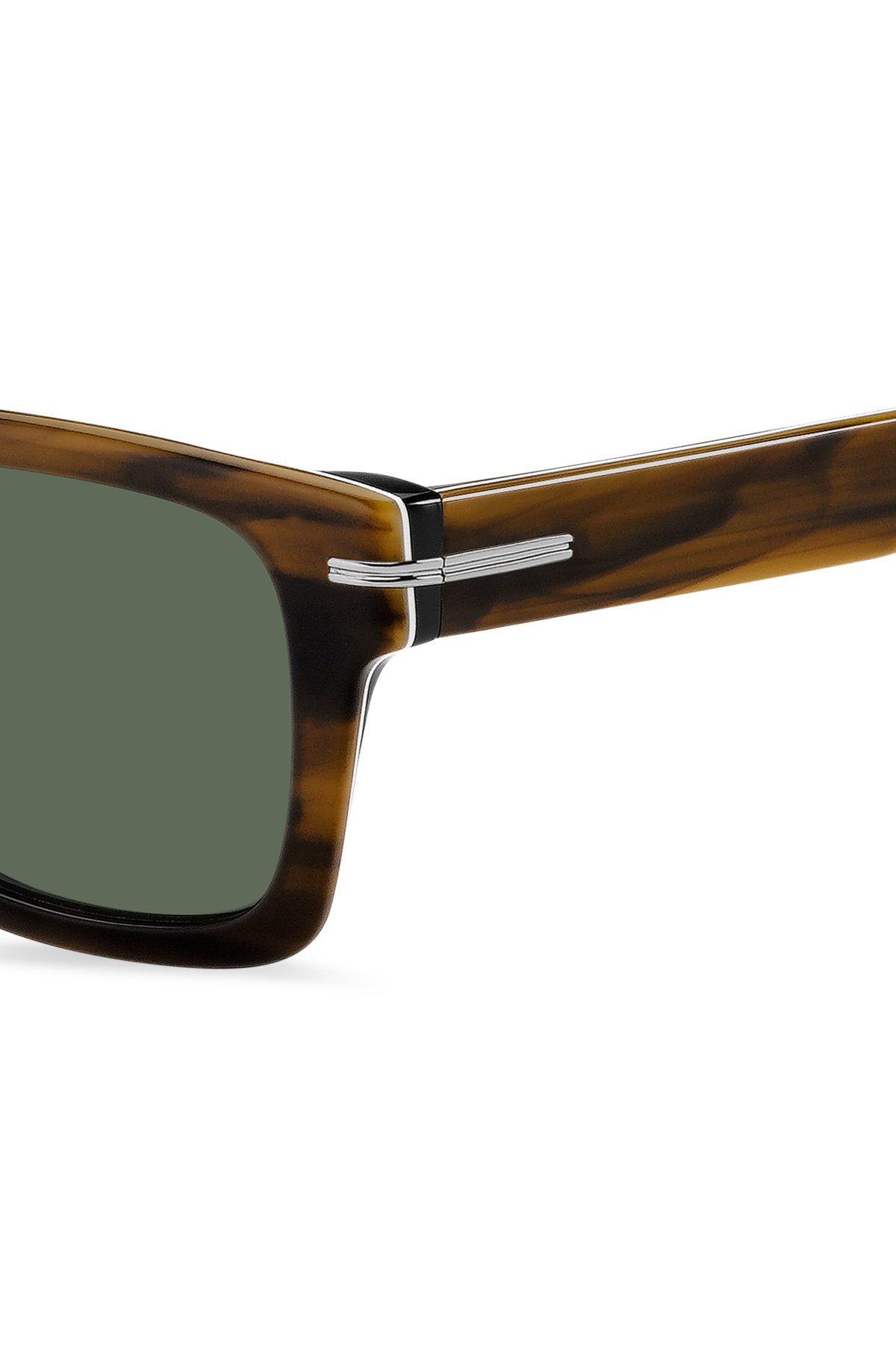 Gafas de sol de acetato con diseño y herrajes en tono plata