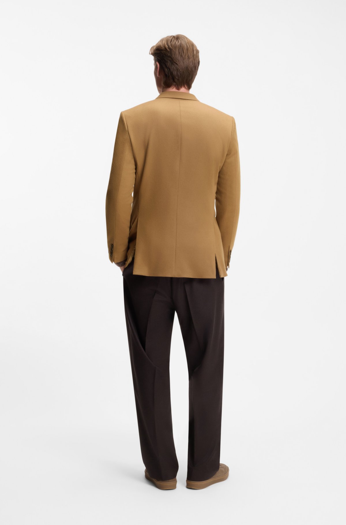 Chaqueta doble botonadura BECKHAM x BOSS en lana y cashmere