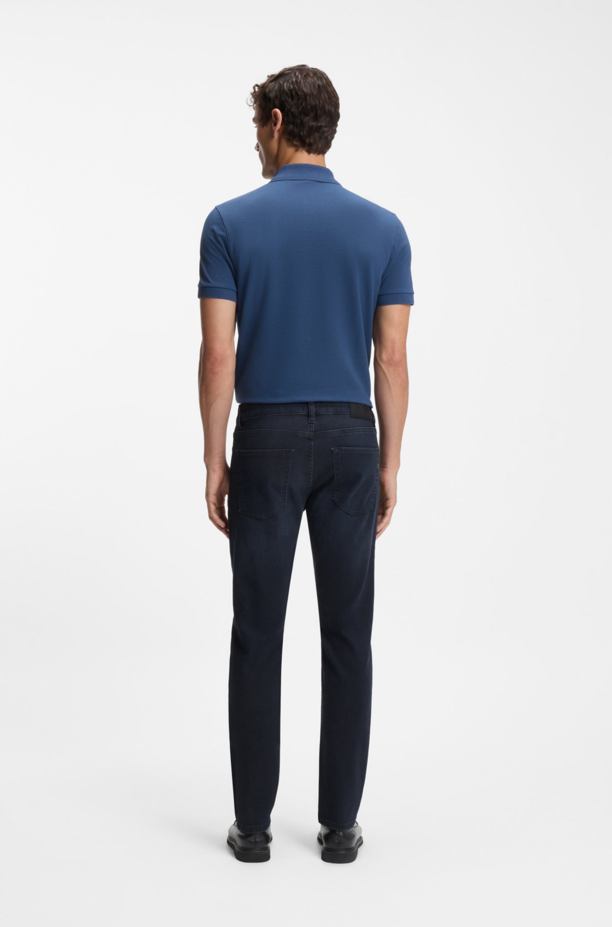 Pantalones vaqueros de corte ajustado azul Delaware en denim tejido