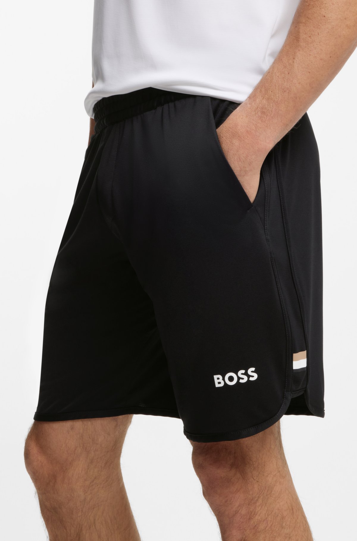 Pantalones cortos elásticos de tejido rápido secado