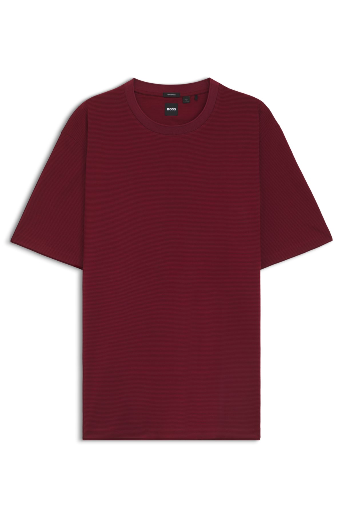 Camiseta de corte regular en algodón mercerizado con microestampado