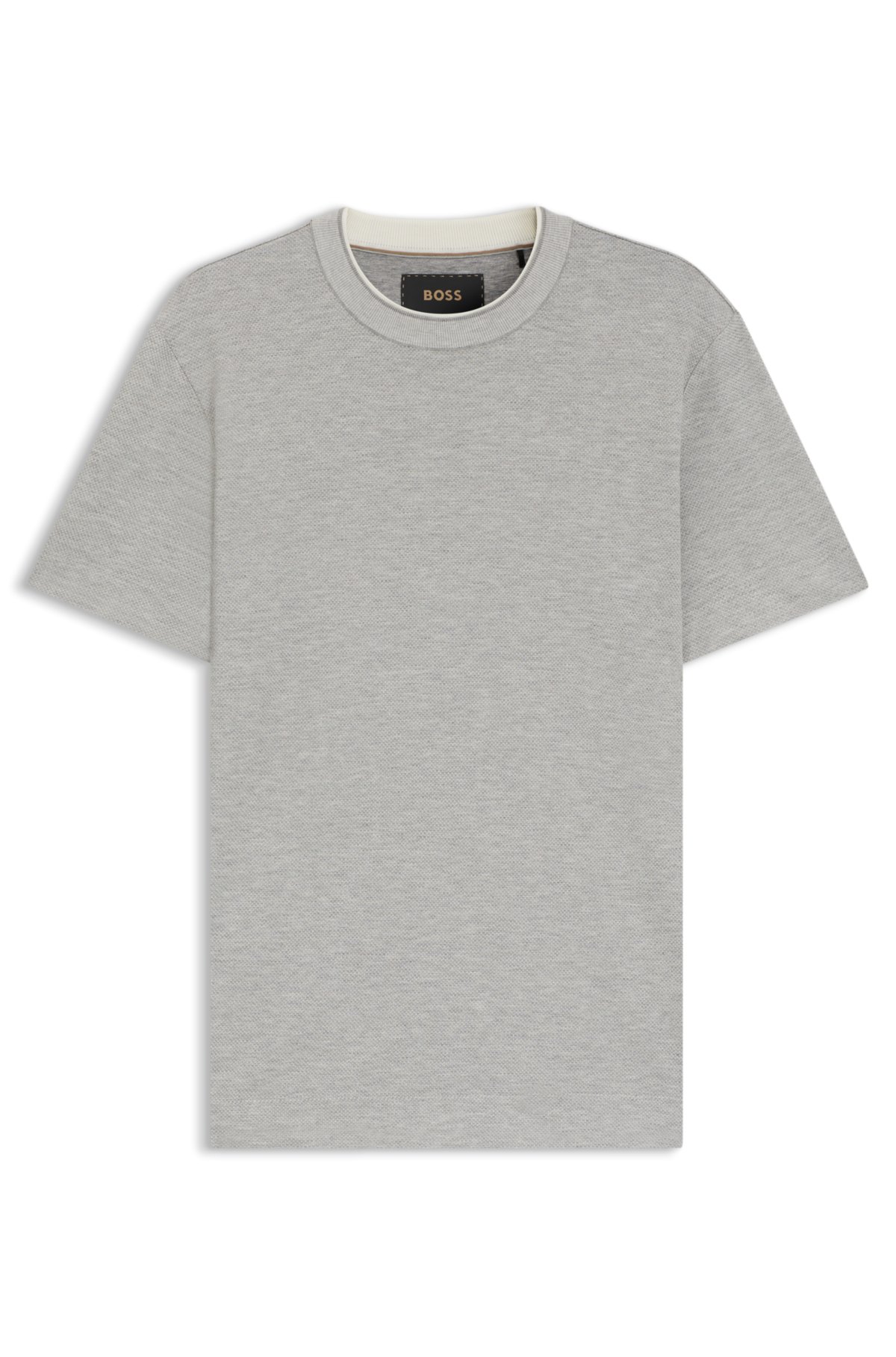 Camiseta de algodón-seda con microestructura