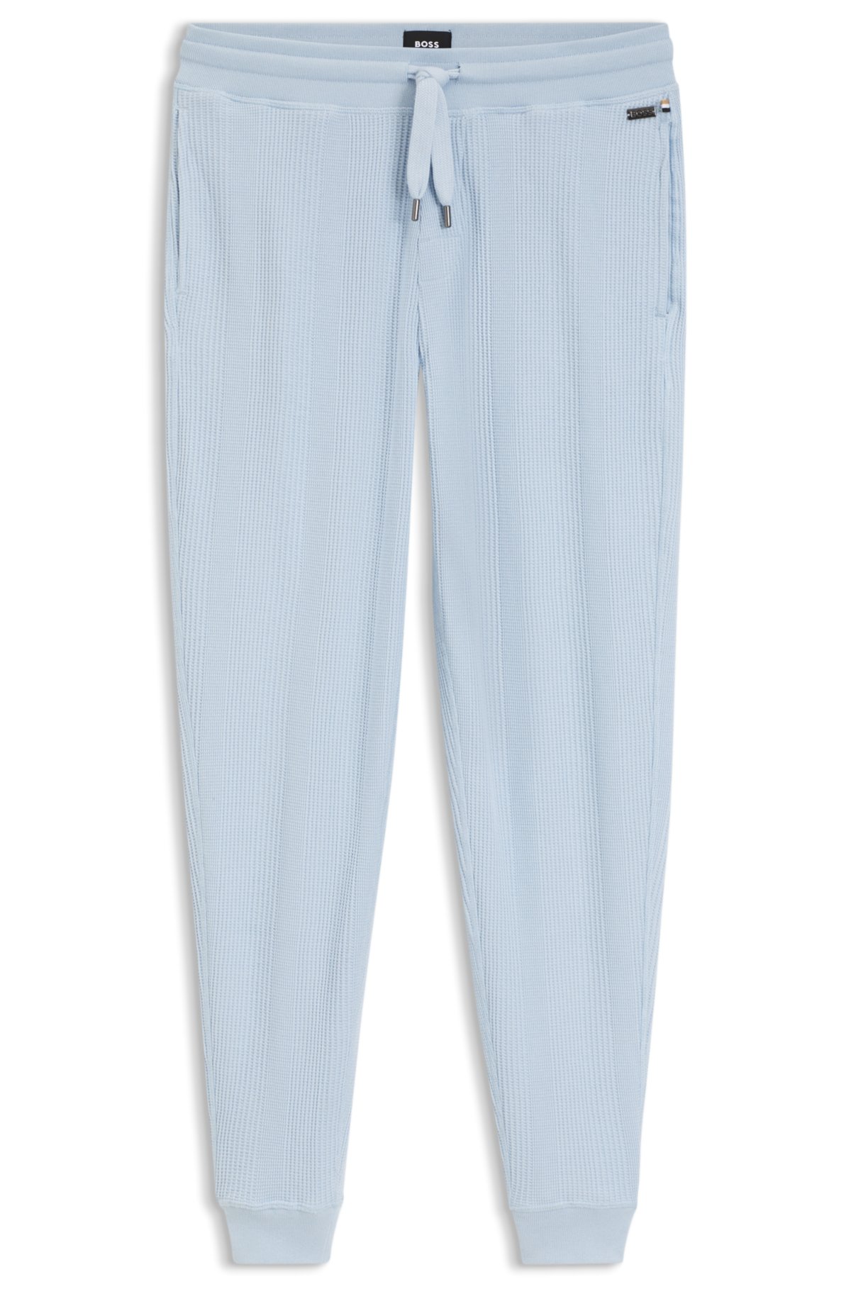Pantalones de chándal de mezcla de algodón con estructura de rejilla