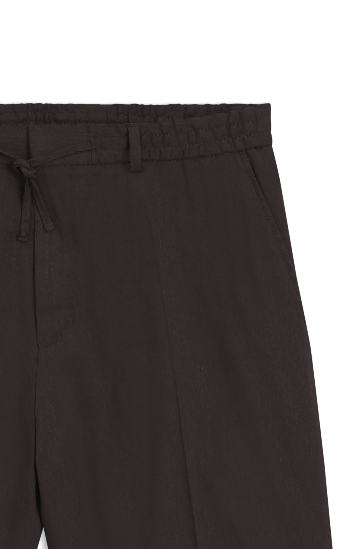 Pantalones cortos de corte relajado en mezcla de lino