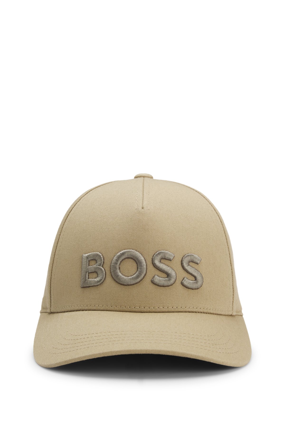 Gorra con logotipo bordado en tela de algodón