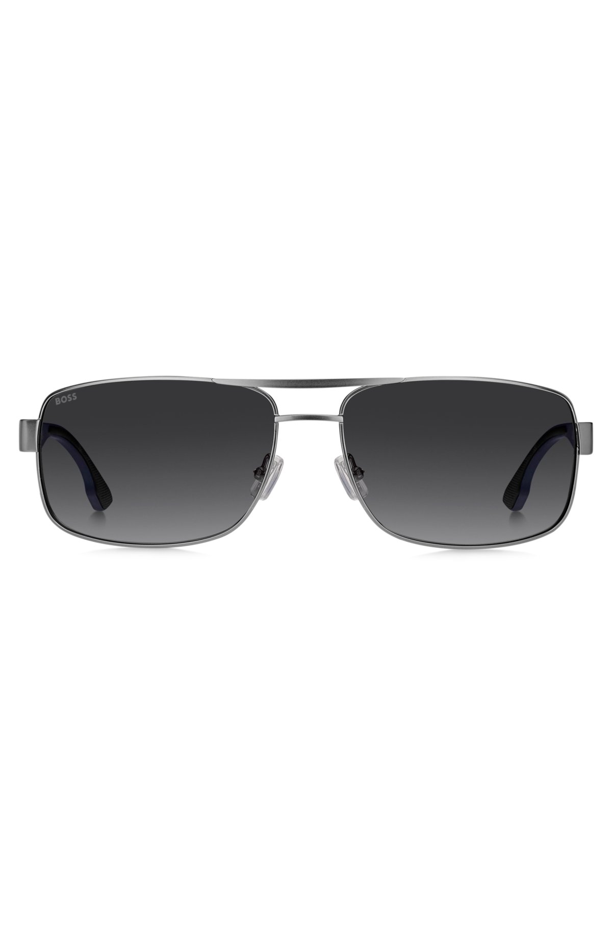 Gafas de sol con puente doble y temples azules
