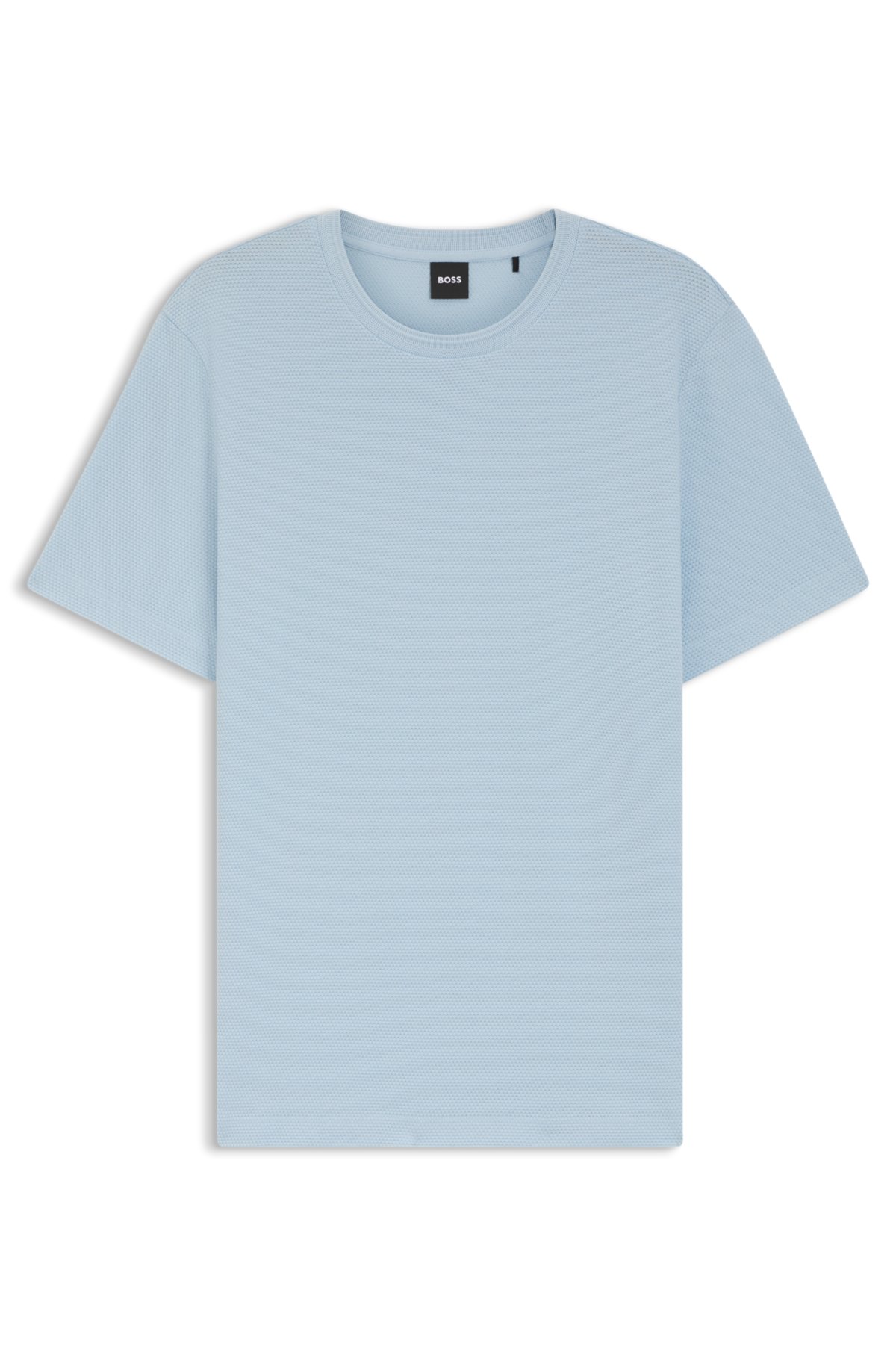 Camiseta de estructura bubble-jacquard en mezcla de algodón