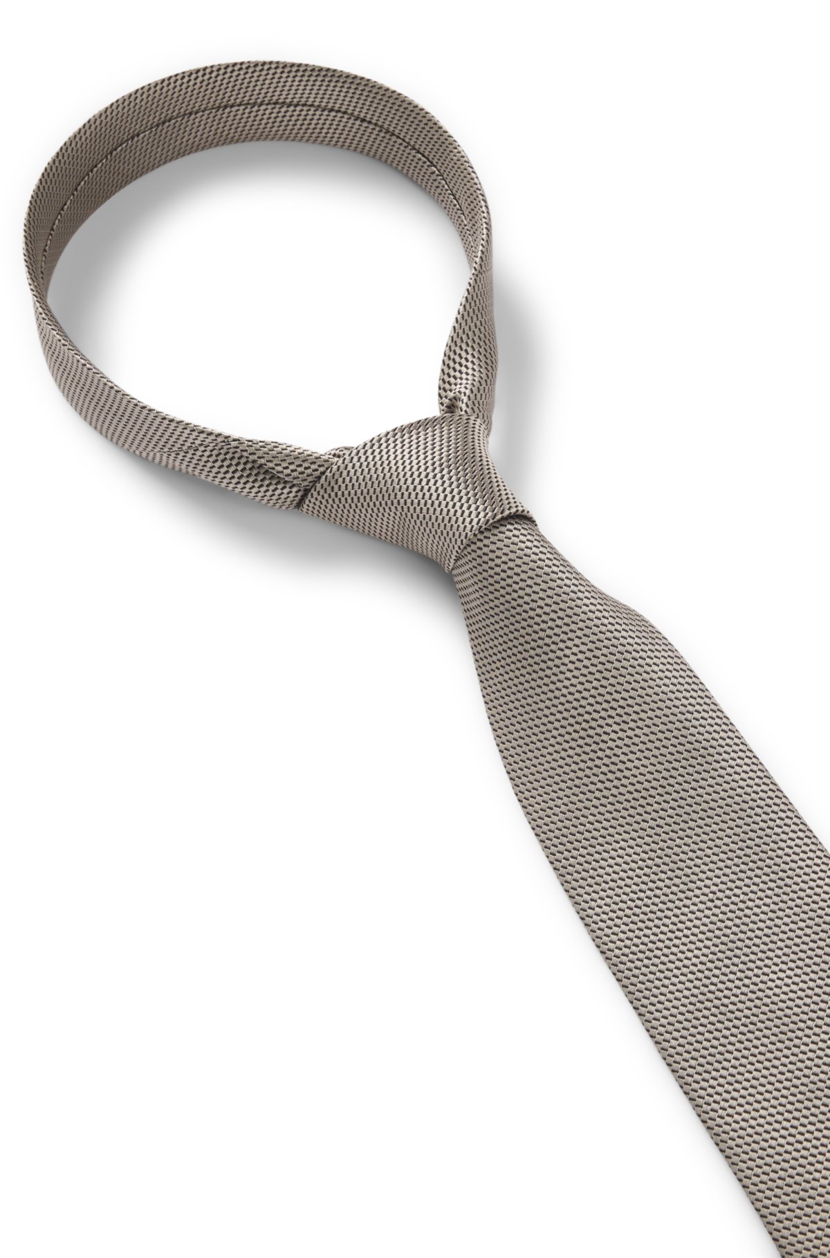 Corbata con estampado jacquard en seda