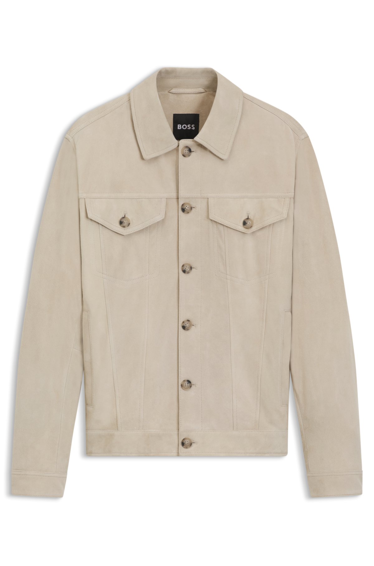 Chaqueta de corte regular en ante nappalan