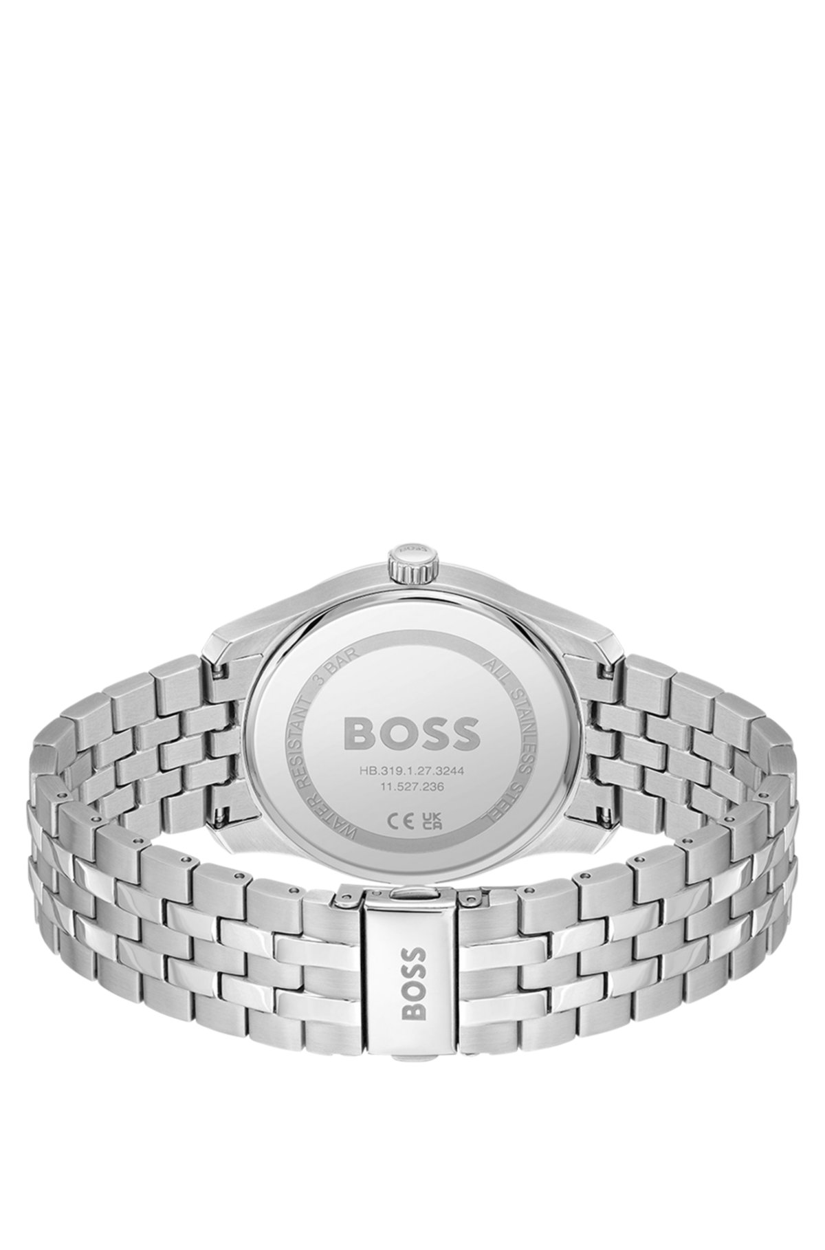 Reloj de pulsera con cadena PRINCIPLE con esfera gris estampada