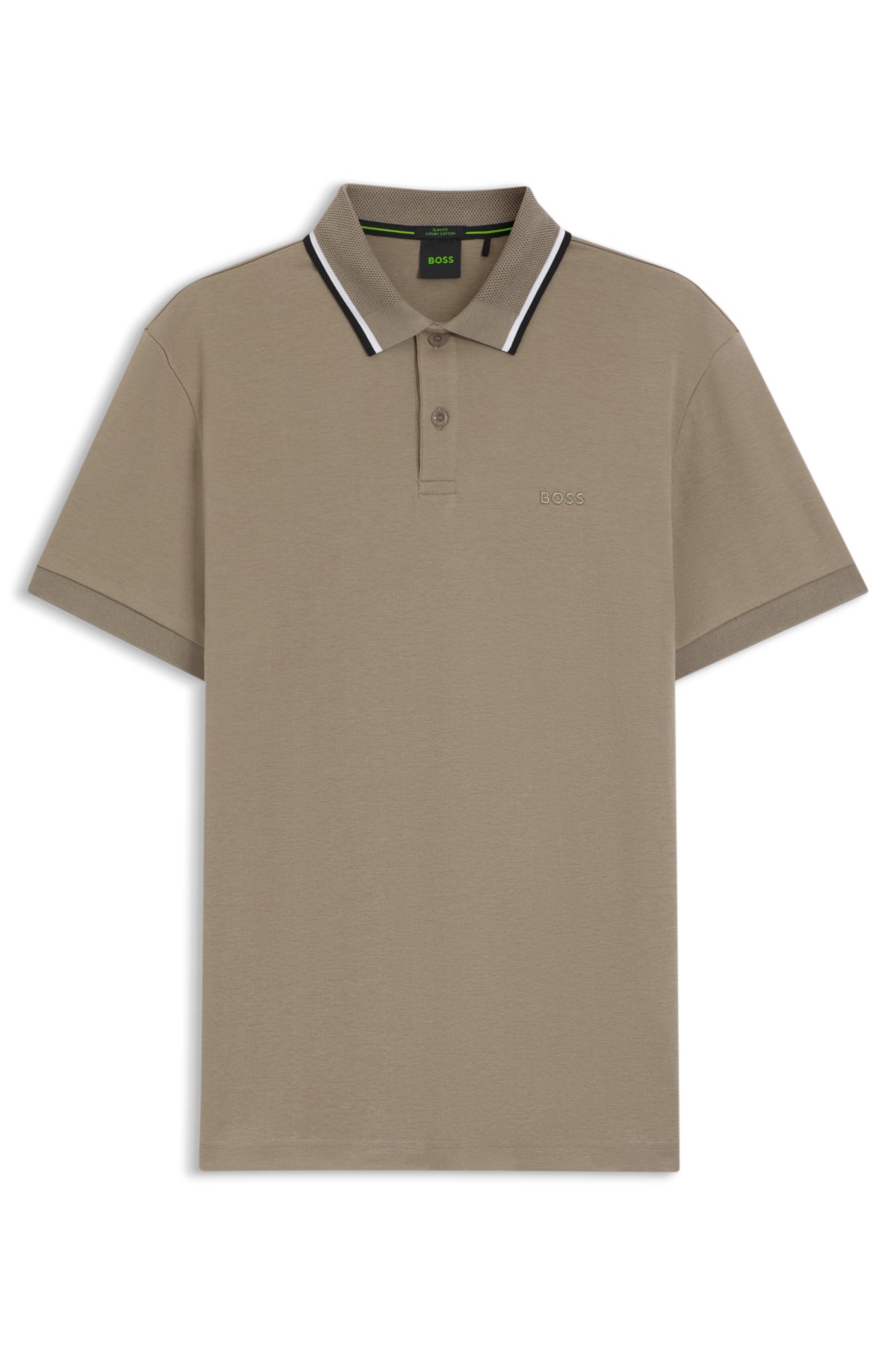 Camiseta polo ajustada Paddy en algodón interlock